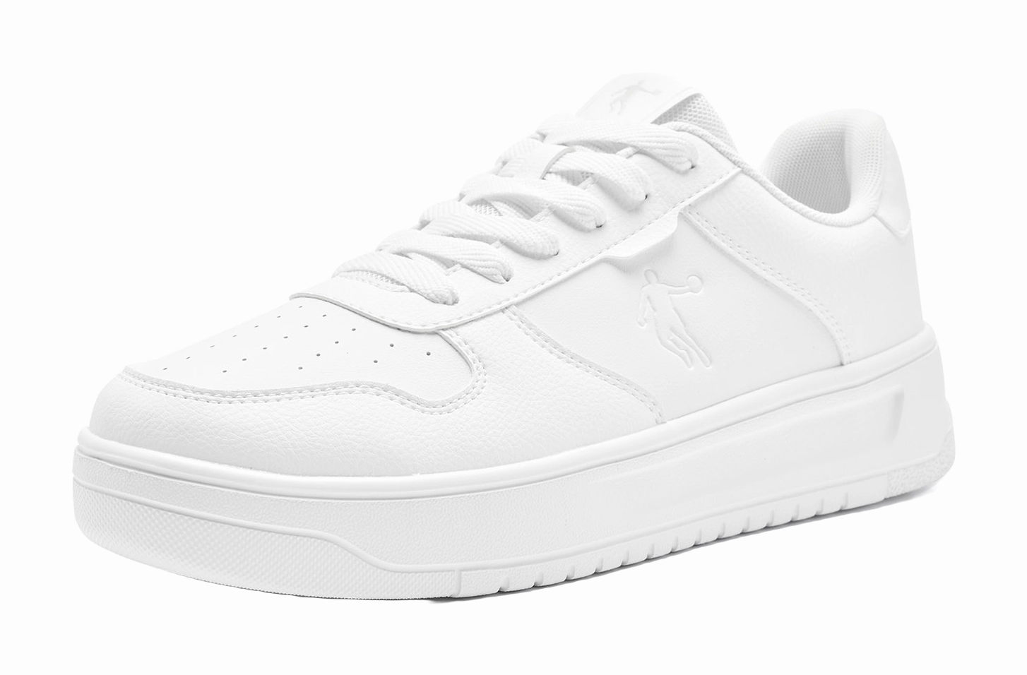 Tennis Casual Shoe QIAODAN Anti-Slip And Wear-Resistant Breathable Low-Top Skateboard Shoes Men's White