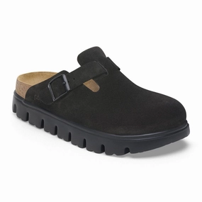 Sizing Papillio by Birkenstock Women's Boston Chunky Clog - Black Suede