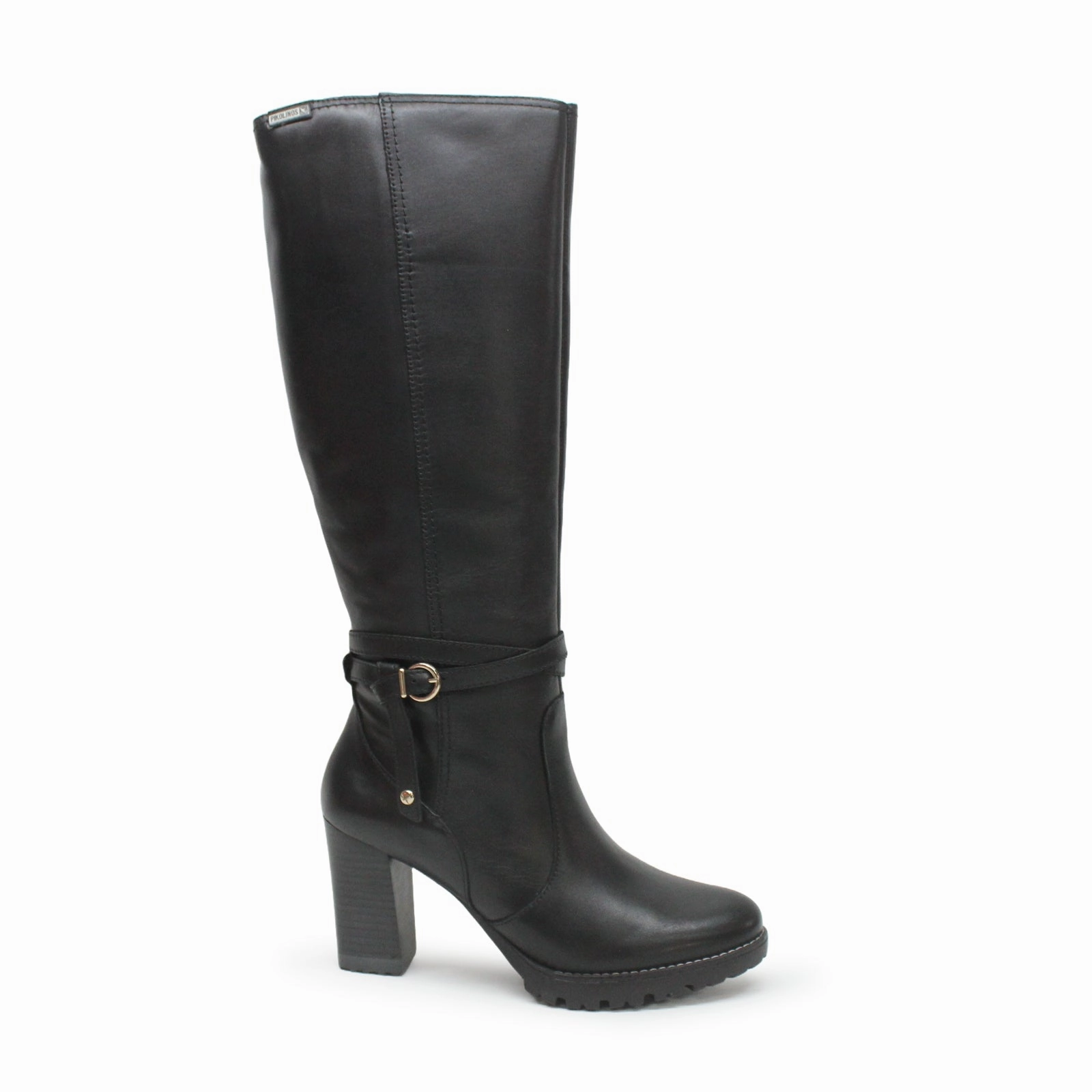 Over Knee High Boots With Heel Pikolinos Connelly W7M-9584 Leather Women's Knee high Black Boots