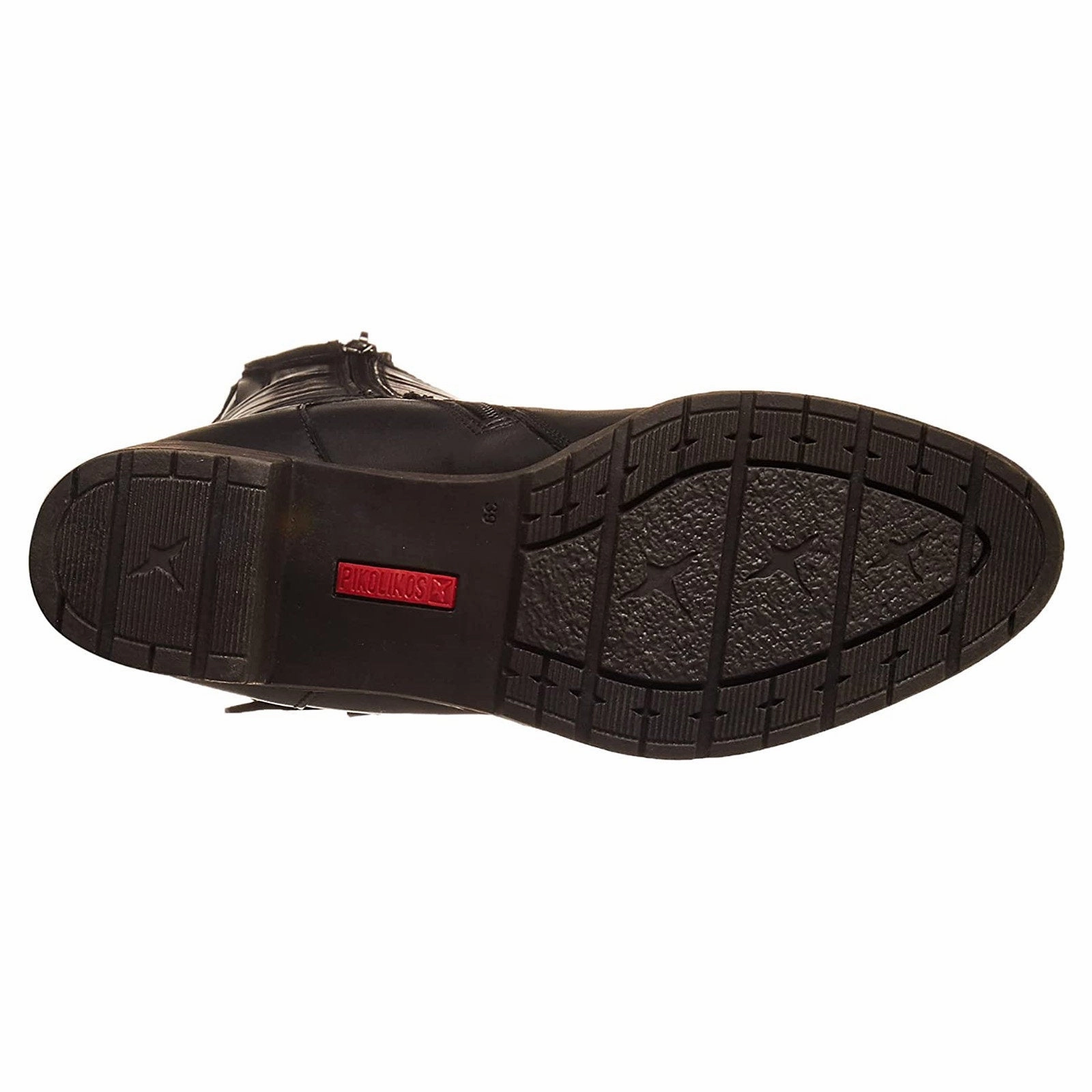 Pikolinos Llanes Calfskin Leather Women's Zip Up Stack Heeled Knee High Boots Wide Fit Knee High Platform Boots