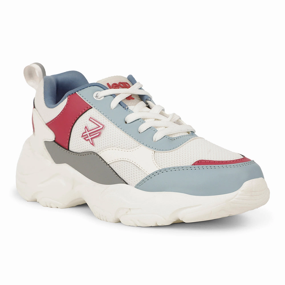 Leap7x Sports White Walking Shoes For Women ARIA By Liberty Most Comfortable Shoes For Walking All Day