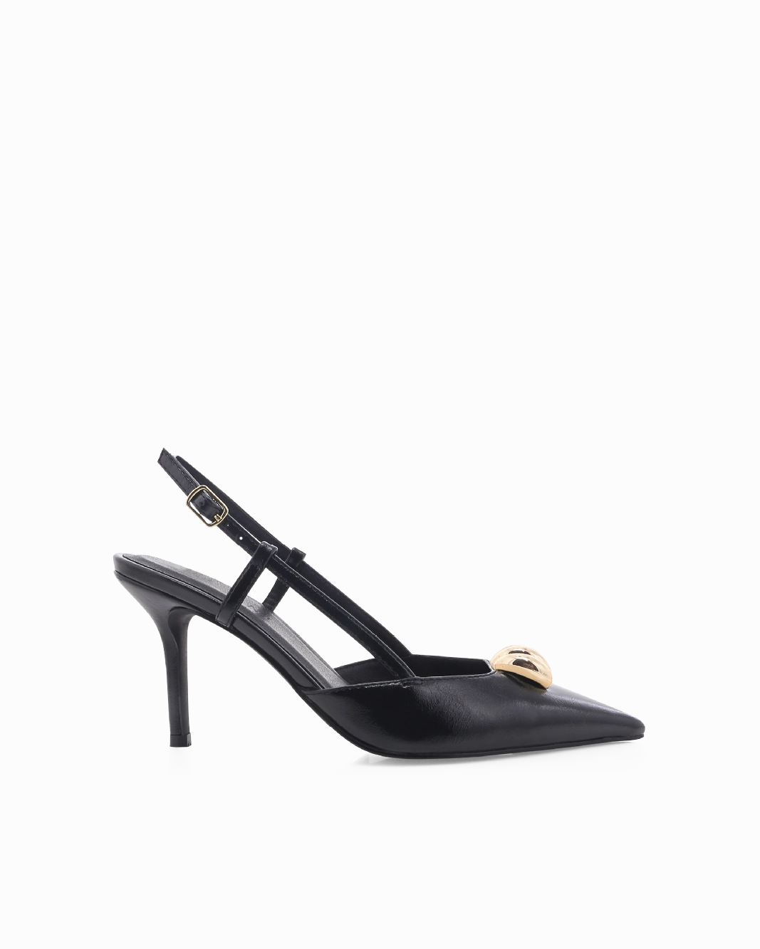 Ivory Heel Pumps POSH - BLACK SHINE