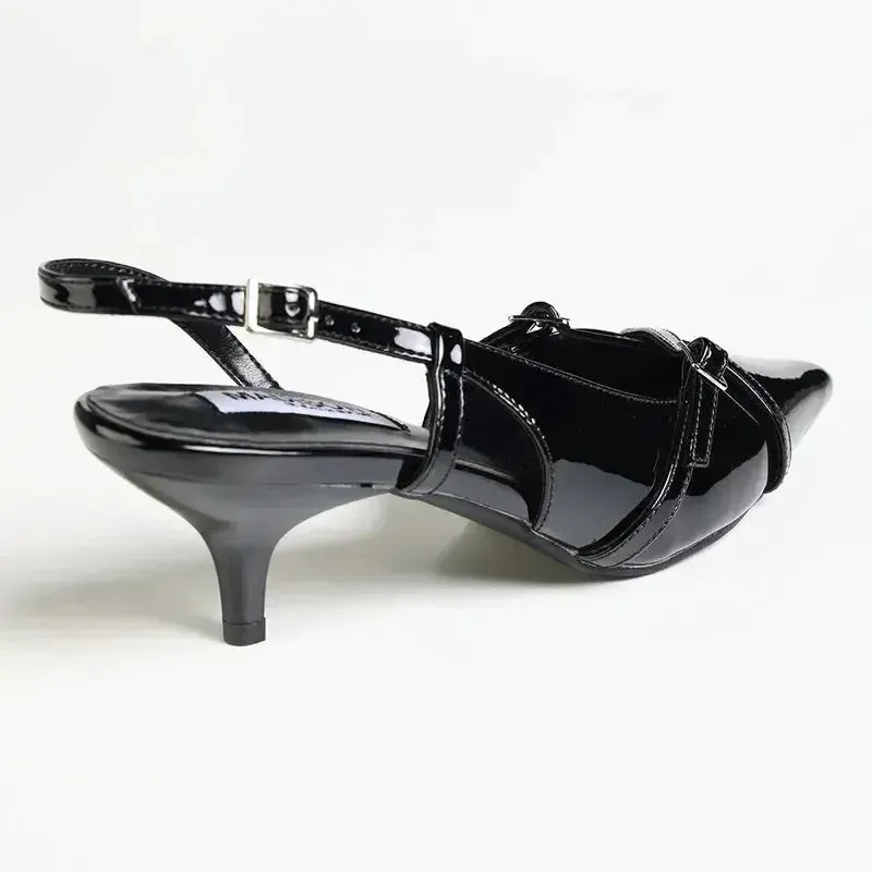 High Heel Replacement Tips Madison Maddie Kitten Heel - Black