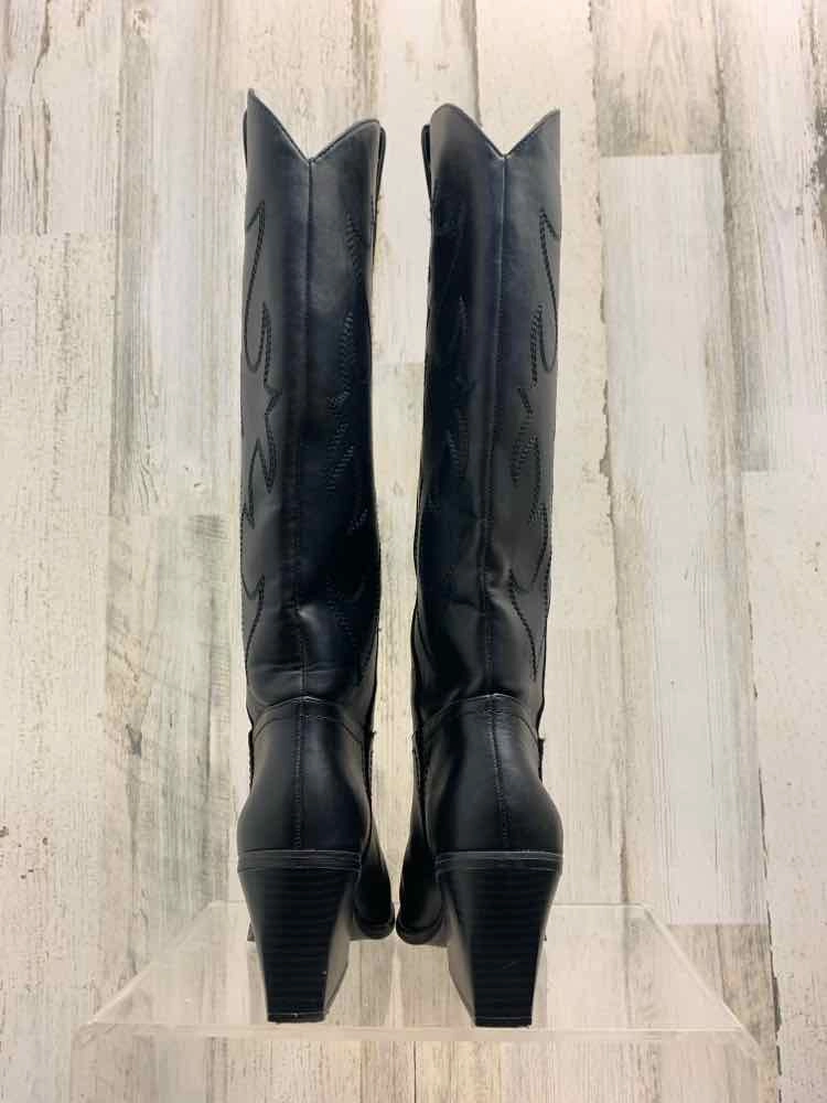 PRE-OWNED Black Size 6 Shoes/BLACK COWGIRL WESTERN SHAFT HEIGHT BOOTS. SHAFT HAS Best Casual.shoes