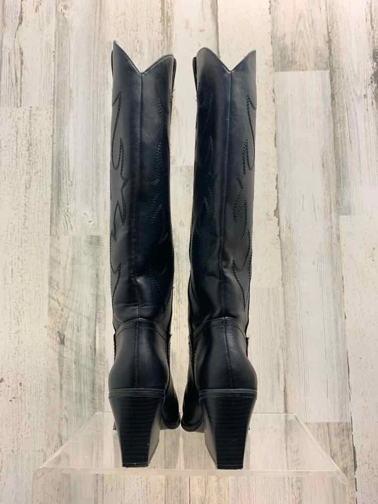 PRE-OWNED Black Size 6 Shoes/BLACK COWGIRL WESTERN SHAFT HEIGHT BOOTS. SHAFT HAS Gt 2160 Casual Shoes