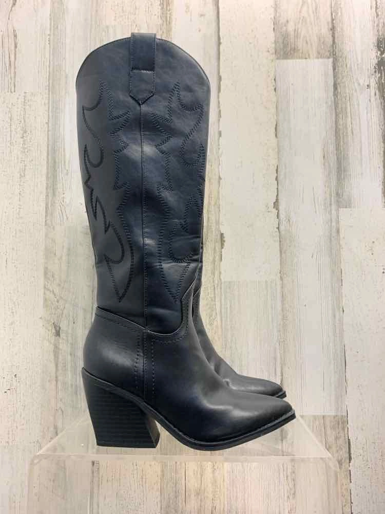 Loafer Casual Shoes PRE-OWNED Black Size 6 Shoes/BLACK COWGIRL WESTERN SHAFT HEIGHT BOOTS. SHAFT HAS
