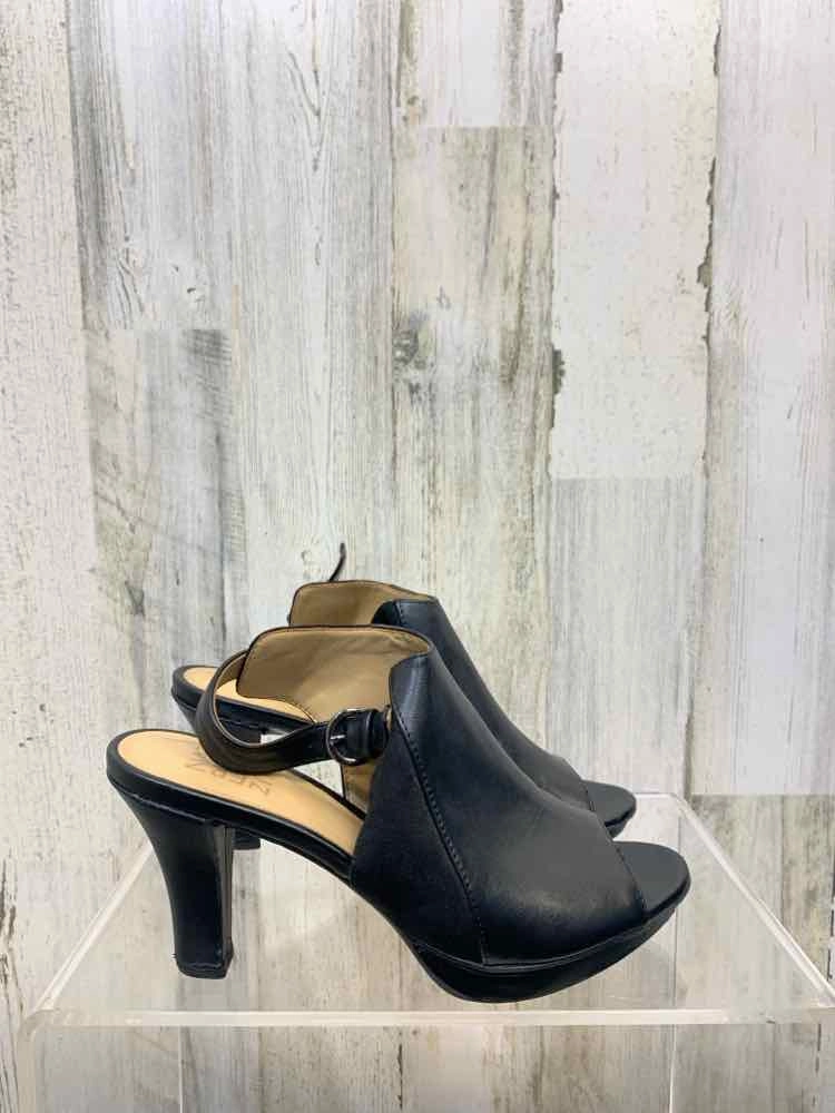 Casual Shoes In Style 2024 PRE-OWNED Black Size 7.5 Shoes/BLACK SLING BACK HIGH-HEEL. ADJUSTABLE STRAP