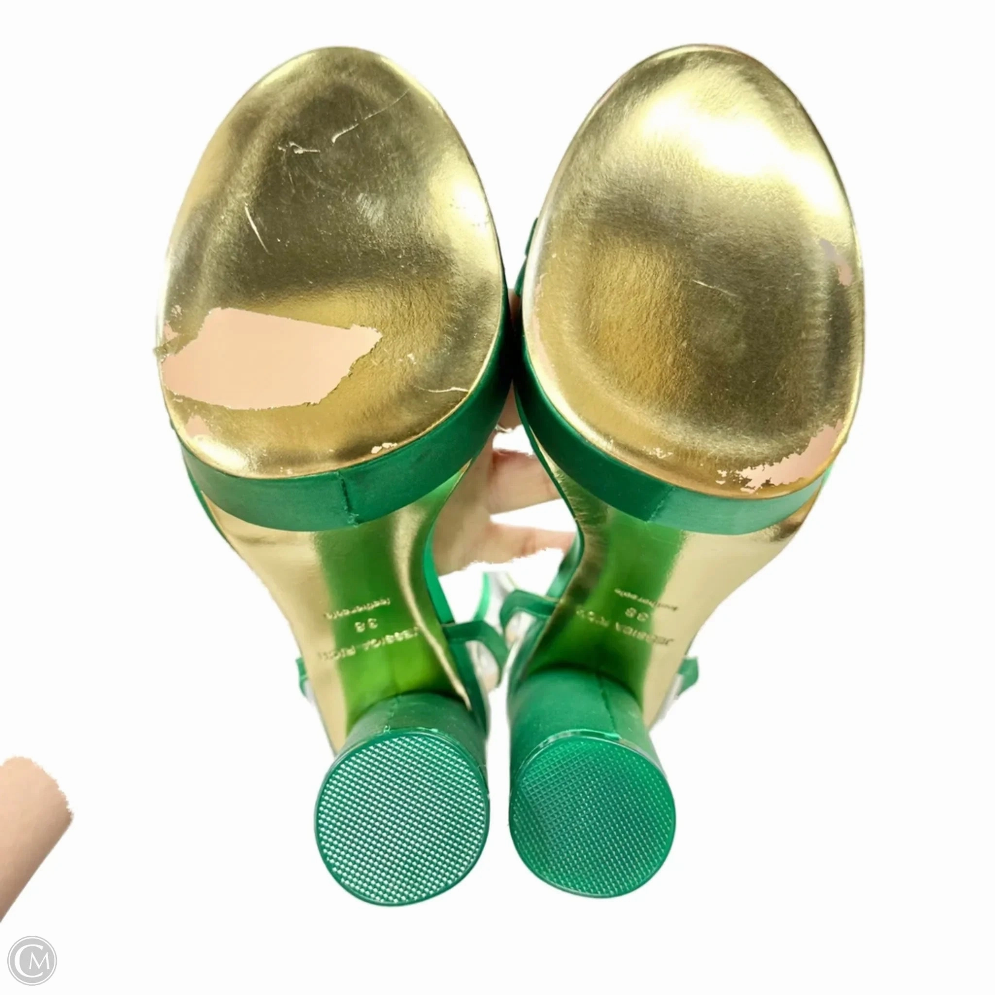 High Heels Opyum Sandals Heels Platform By Jessica Rich In Green, Size: 7.5