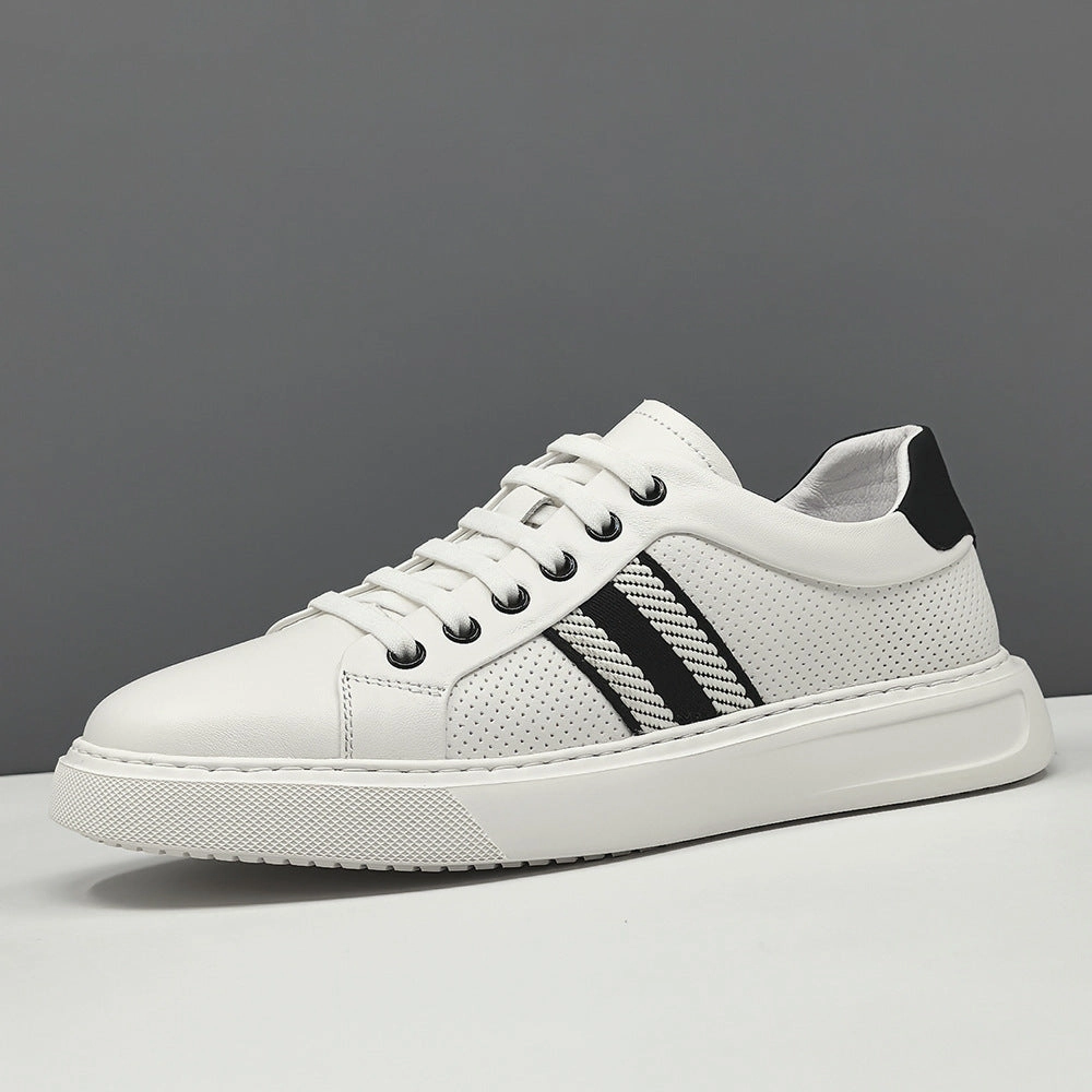 Best Shoes For Nurses Men's Fashion Breathable Leather Flat Slip-on Casual shoes