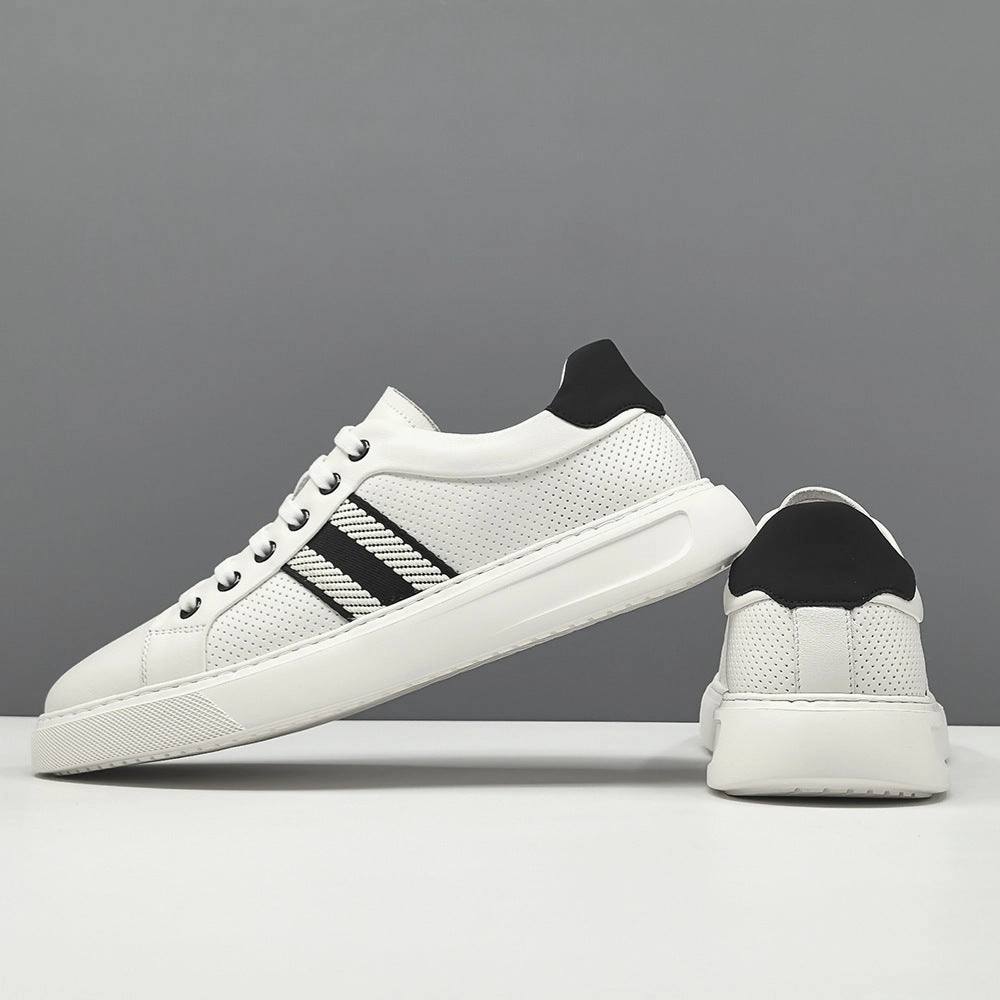 Kizik Shoes Flat Feet Men's Fashion Breathable Leather Flat Slip-on Casual shoes