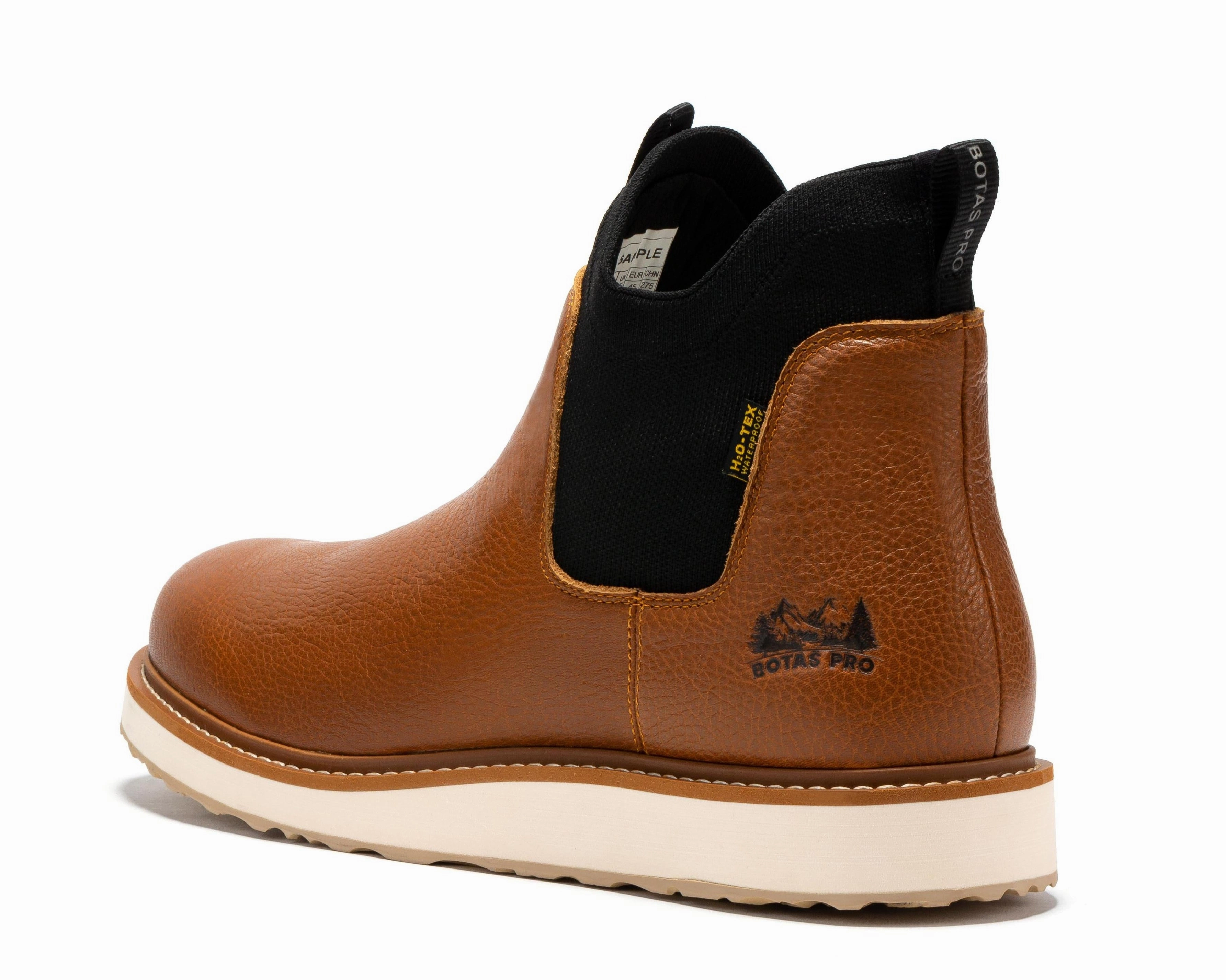 Botas Pro Wheat Men's 6 inch Wedge Chelsea Pull-On Boots VBP501 Best Comp Toe Work Boots