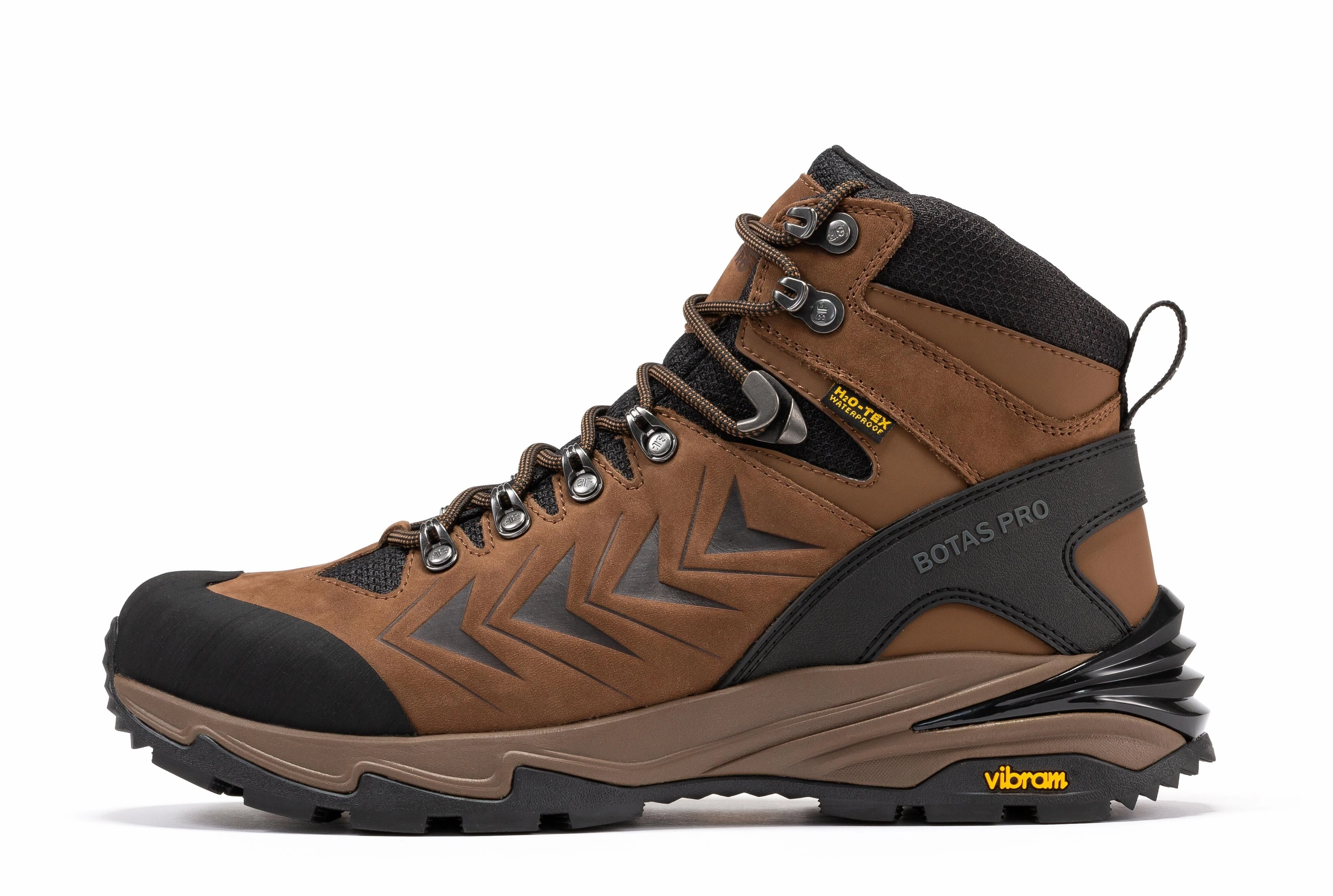 Botas Pro Brown 6 Inch Waterproof Hiking Boots with VIBRAM Traction Lug Outsole  BP22121 Best Hiking Boots Budget