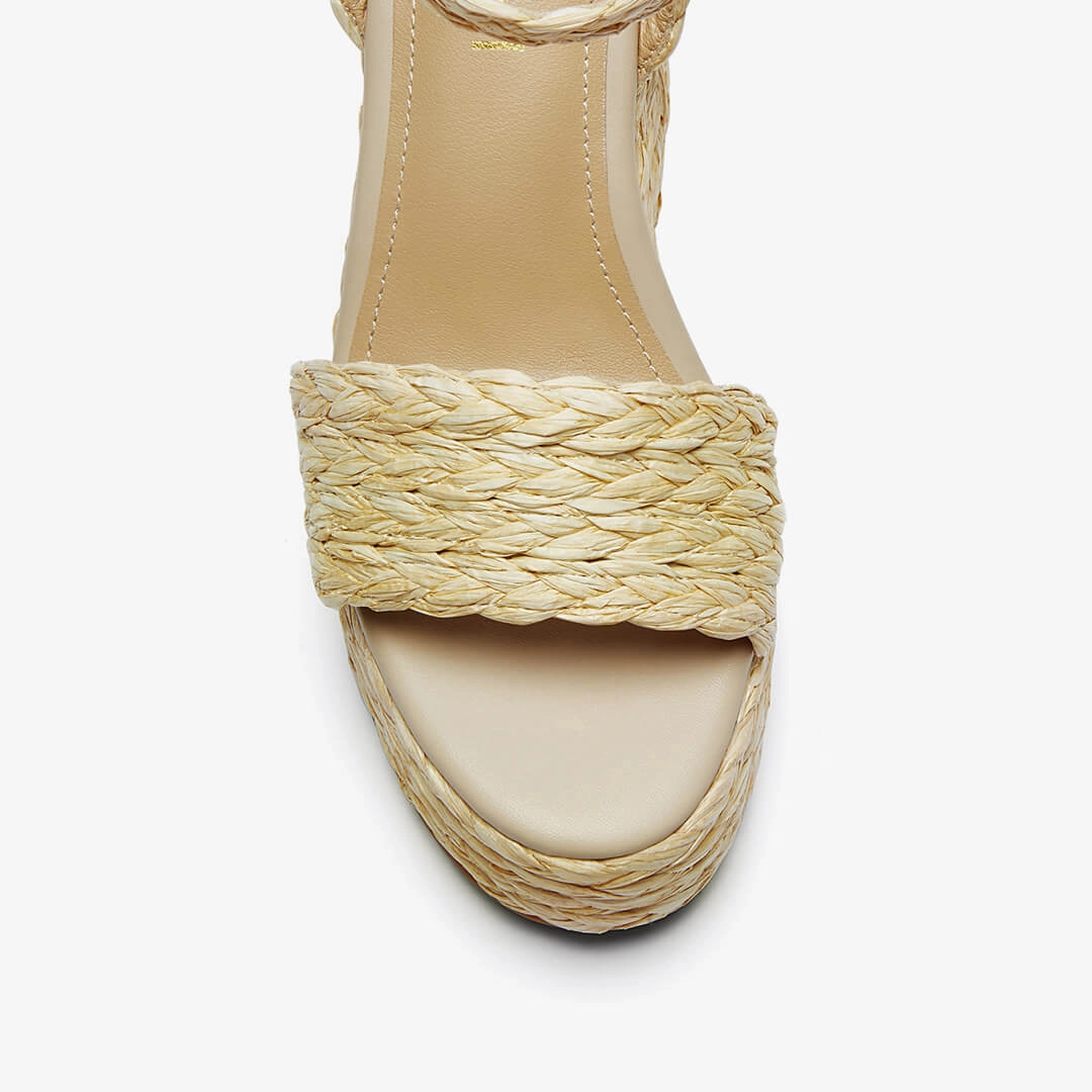 *POSITANO - platform sandal Knee High Boots With Mid Heel