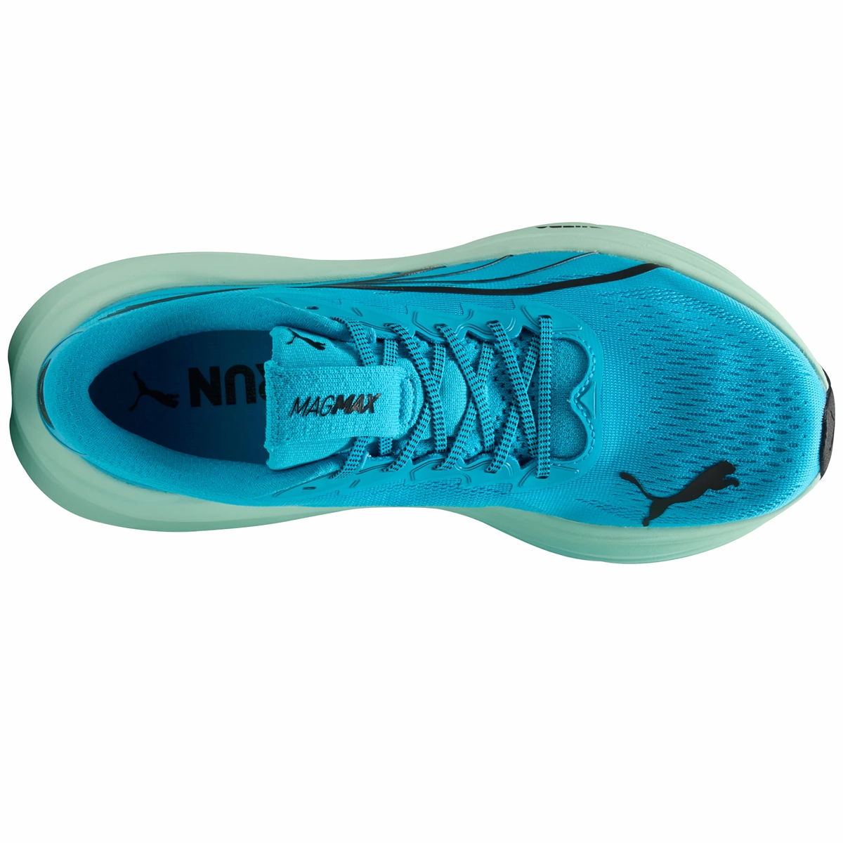 Puma Magmax Nitro Running Shoes - Mens - Speed Blue/Mint Melt Puma Shoes Forever Faster