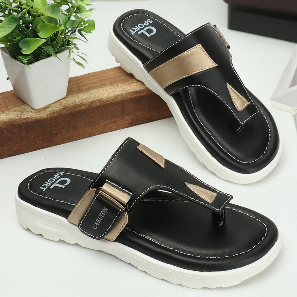 Women Lightweight Thong Velcro Sandals 3 Strap Sandals
