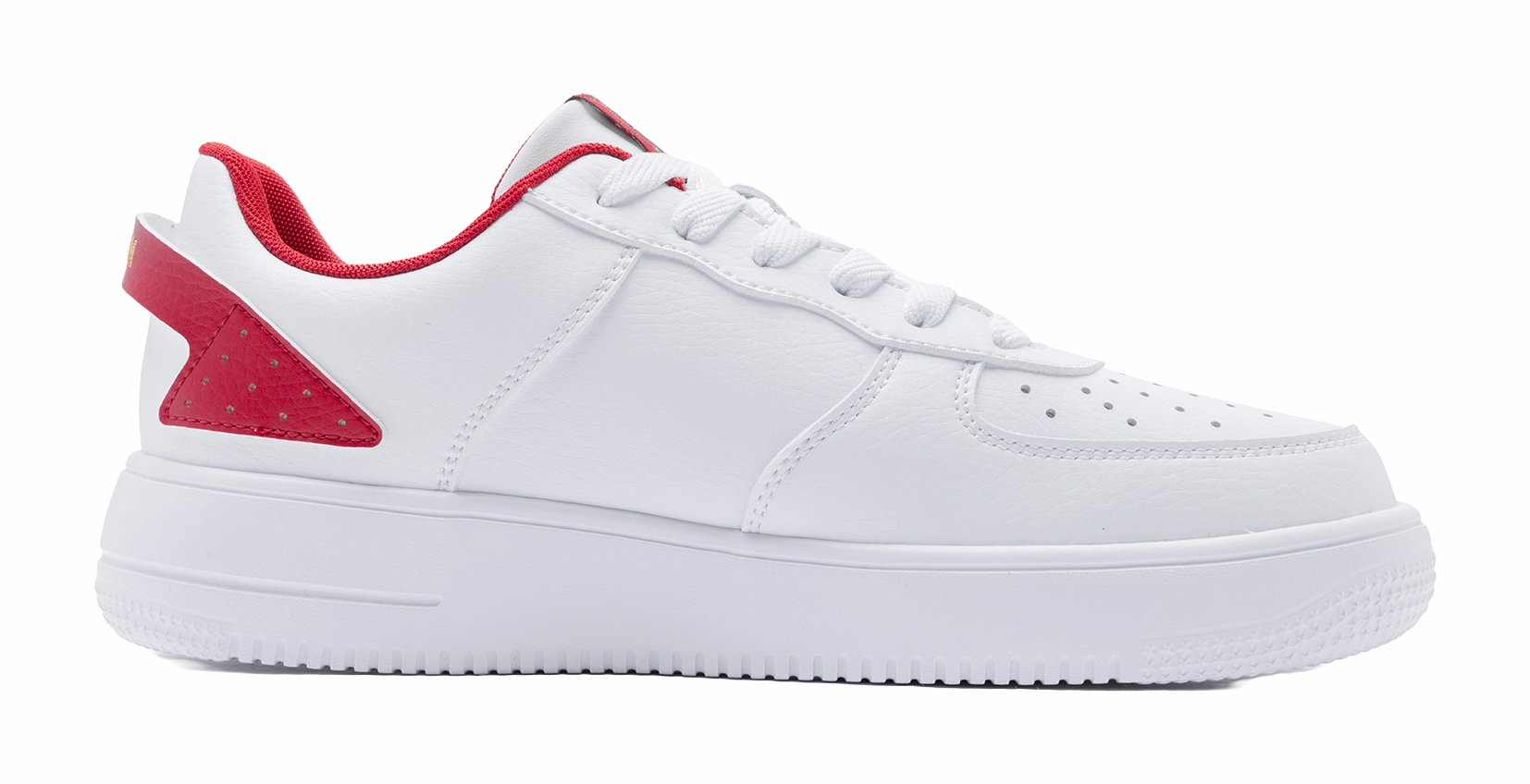 Ray Tracer Casual Shoes QIAODAN Air Force One Skateboard Shoes Men's Low top White Red