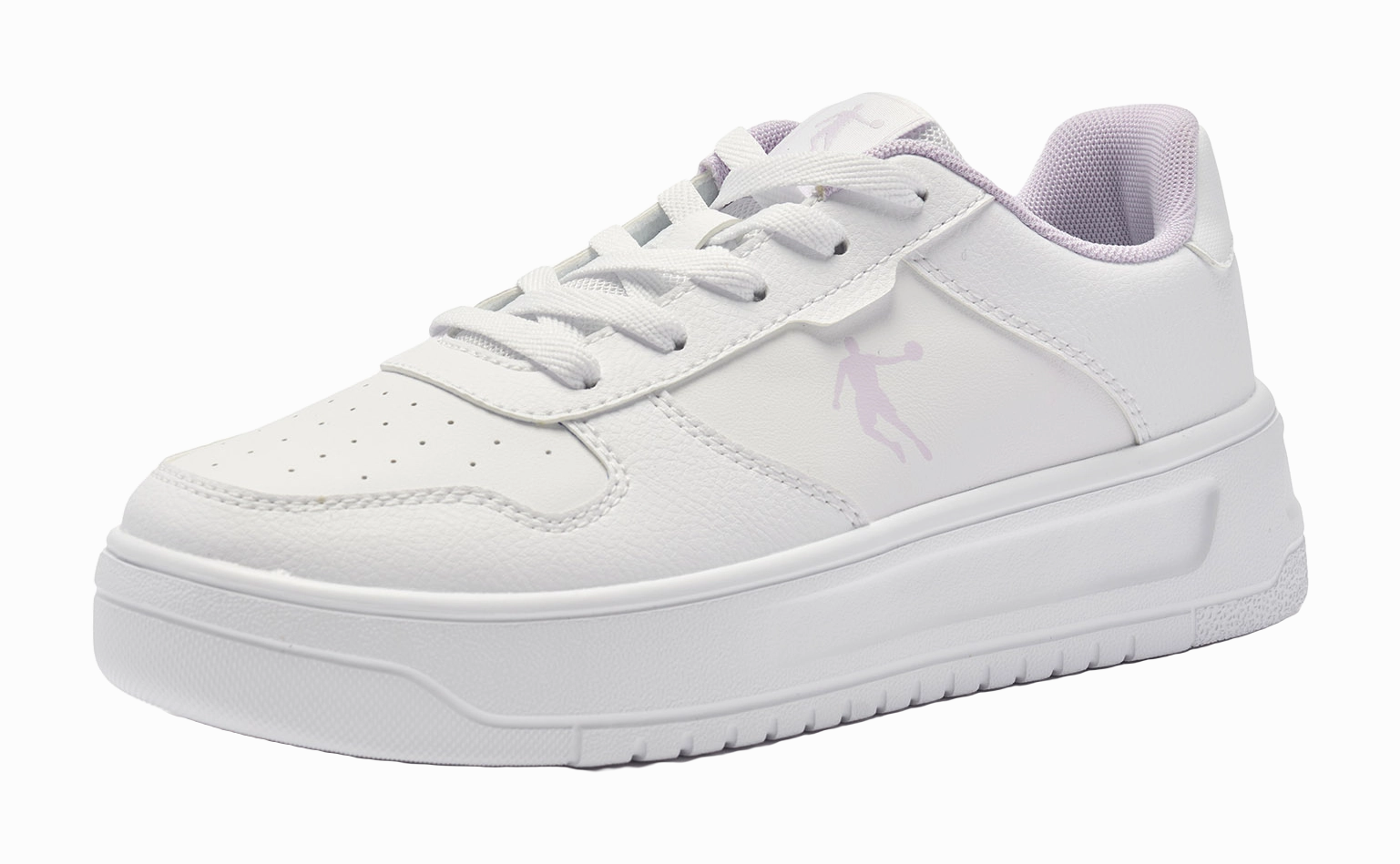 QIAODAN Anti-Slip And Wear-Resistant Breathable Low-Top Skateboard Shoes Women's White 2024 Casual Shoes