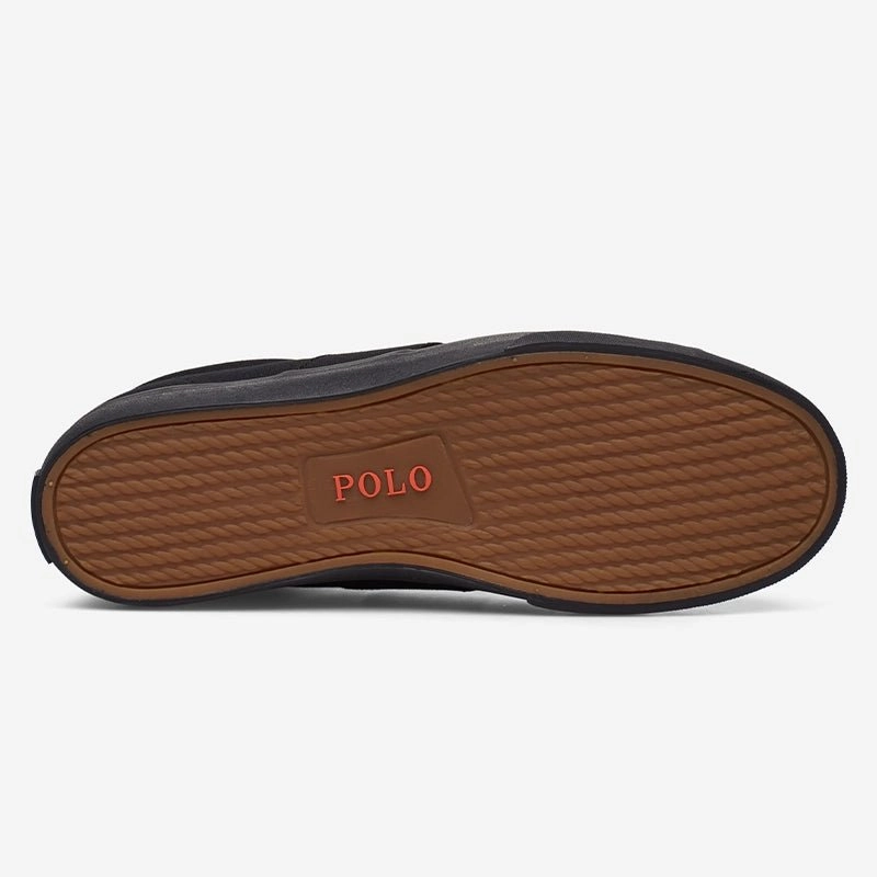 Good Dress Shoes Ralph Lauren CANVAS-SAYER-NE-SK-VLC - Low Tops Men Sneaker Black #RL03