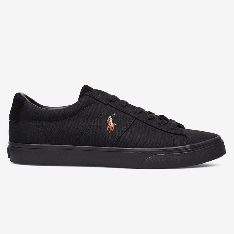 Endura Flat Pedal Shoes Ralph Lauren CANVAS-SAYER-NE-SK-VLC - Low Tops Men Sneaker Black #RL03