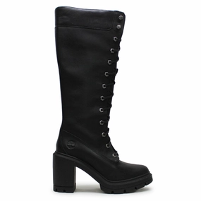 Slouchy Knee High Boots No Heel Timberland Allington Heights Full Grain Leather Women's Knee high Black Boots