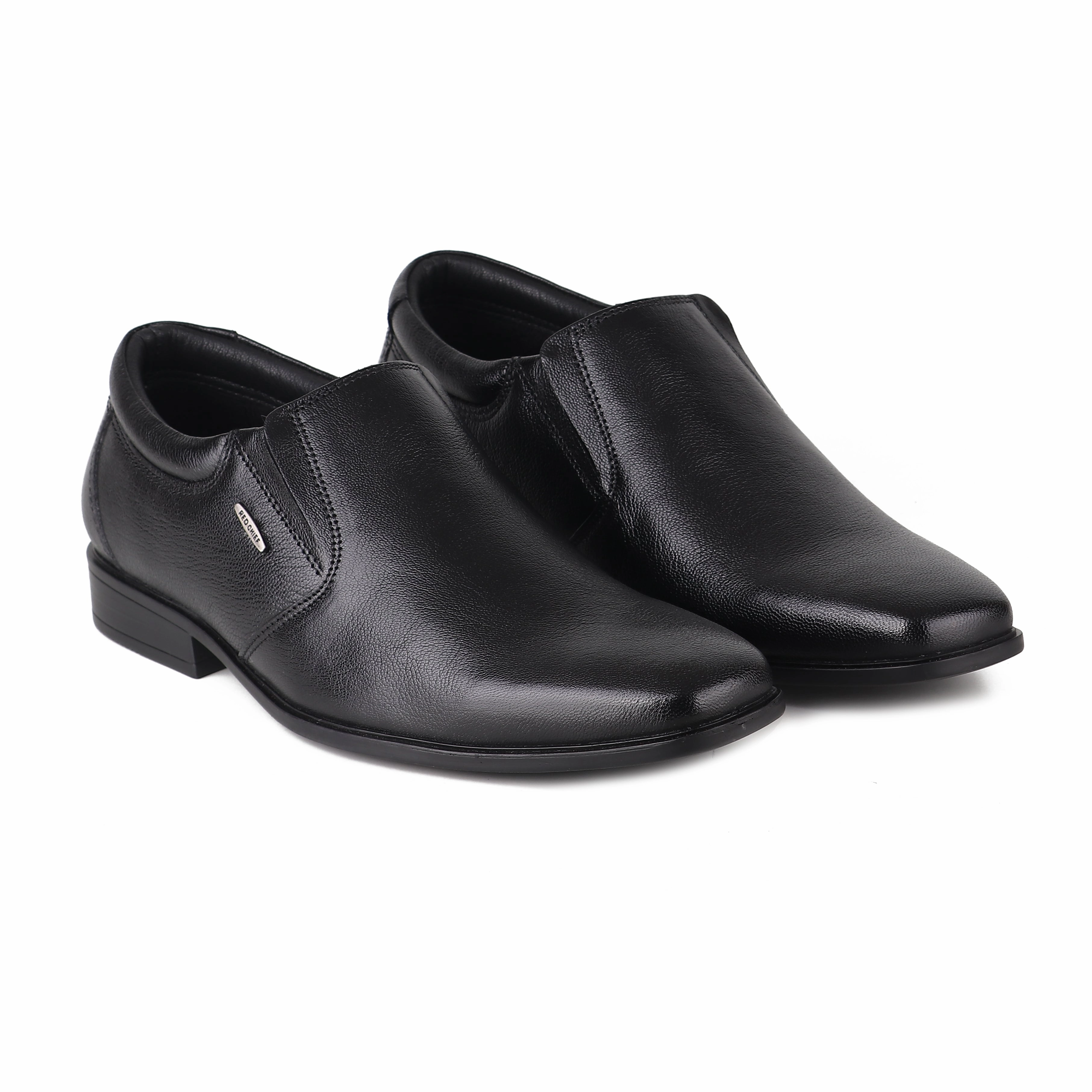 Crystal Flat Shoes Red Chief Black Formal Shoes for Men RC3974LR 001