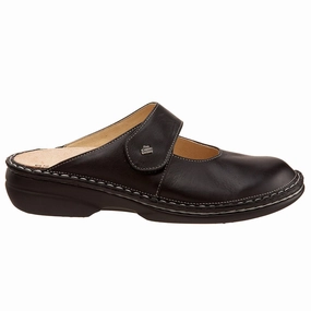 Sandals With Bows Finn Comfort Stanford Leather Women's Slip On Black Sandals