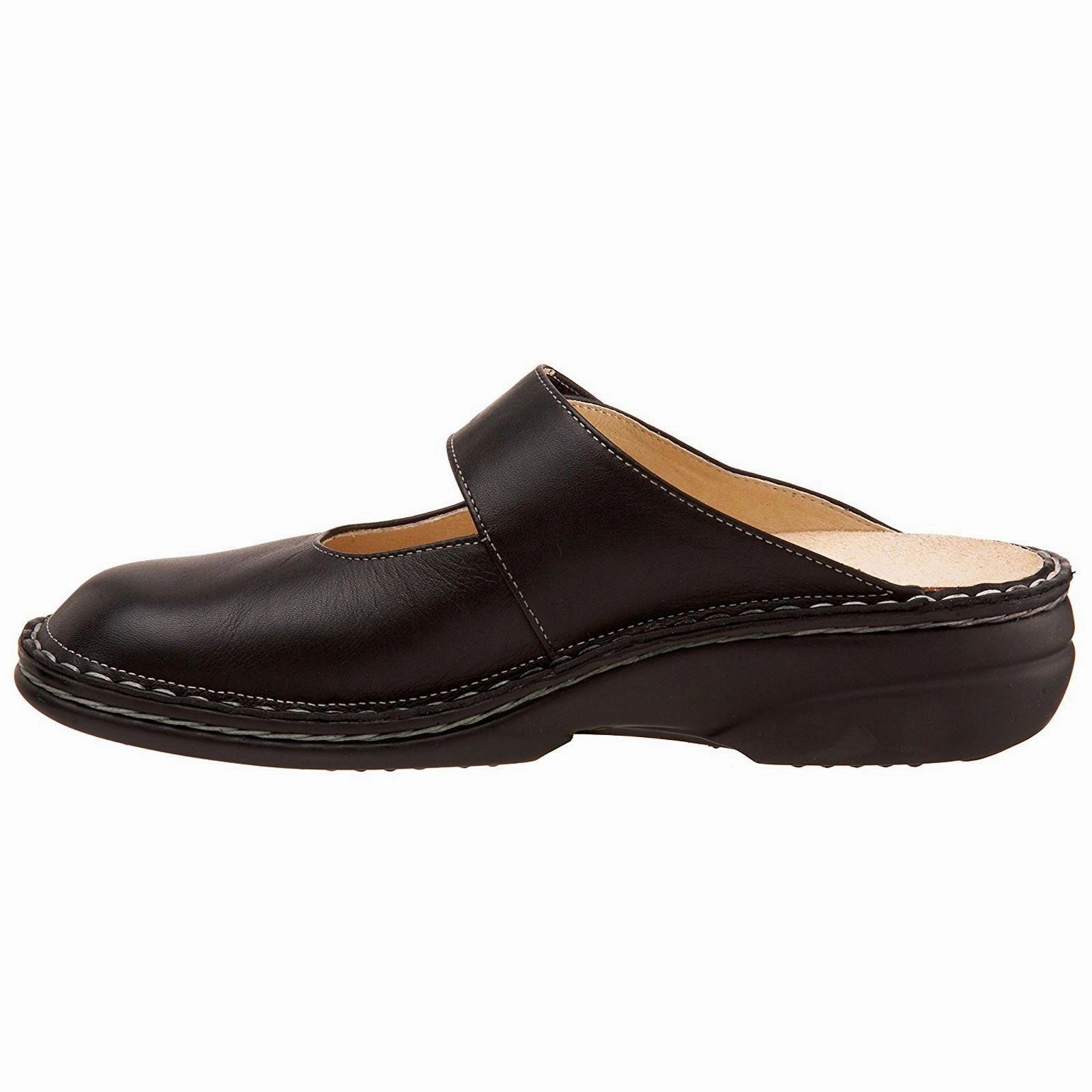 Finn Comfort Stanford Leather Women's Slip On Black Sandals Sandals Jamaica Overwater Bungalows