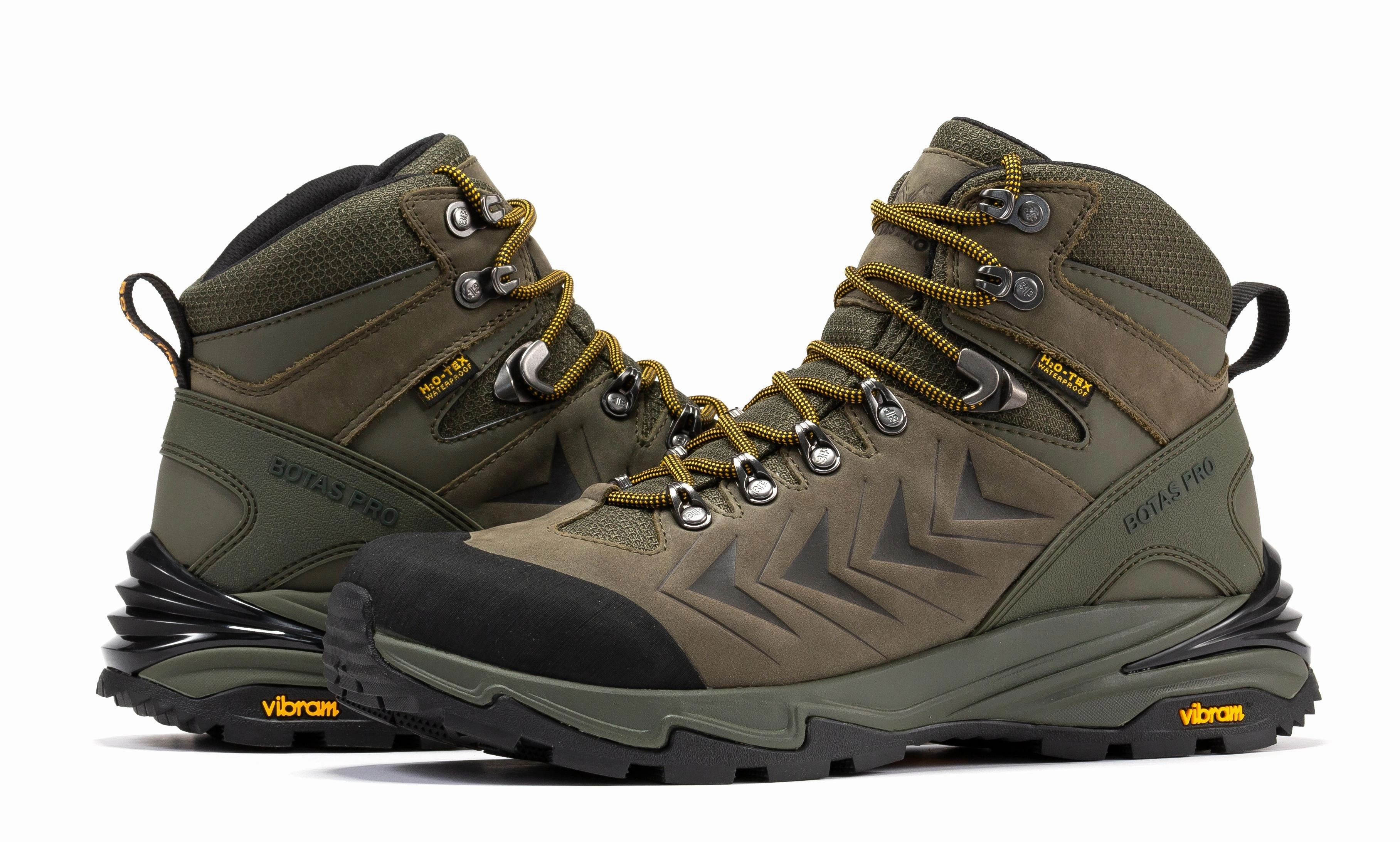 Hi-tec Hiking Boots Botas Pro Olive 6 Inch Waterproof Hiking Boots with VIBRAM Traction Lug Outsole  BP22123