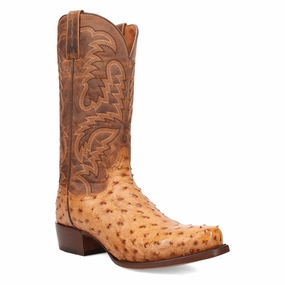 Boots New Dan Post Mens Marco Saddle FQ Ostrich 13in Cowboy Boots