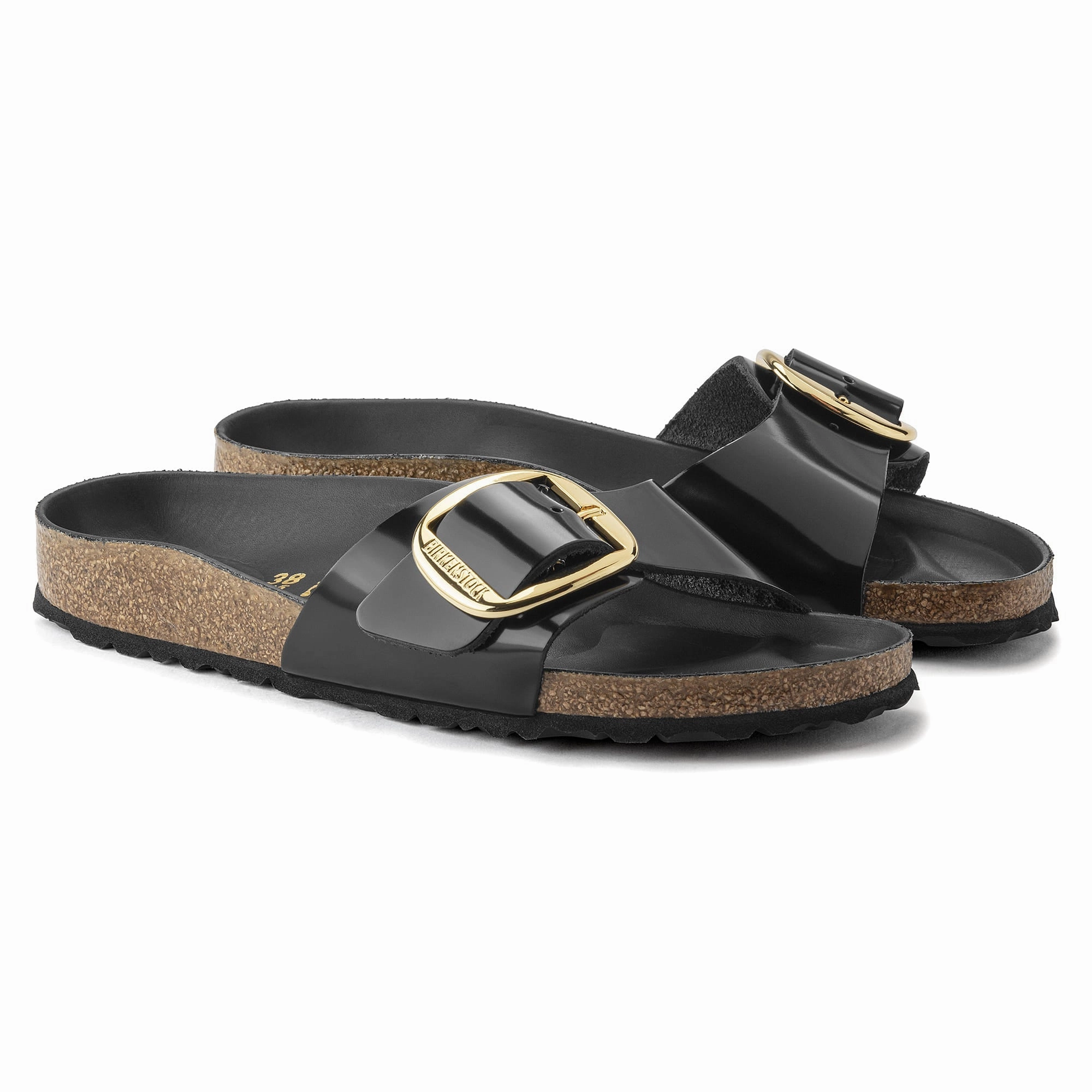 Birkenstock Arizona Madrid Big Buckle Natural Leather Patent