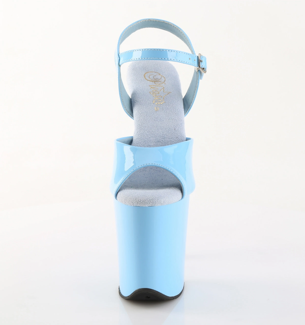 Small High Heel Shoes 8 Inch Heel FLAMINGO-809 Baby Blue Patent