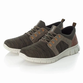 For Travelling Best Walking Rieker B7796 Dark Green Leather Shoe (Men's)