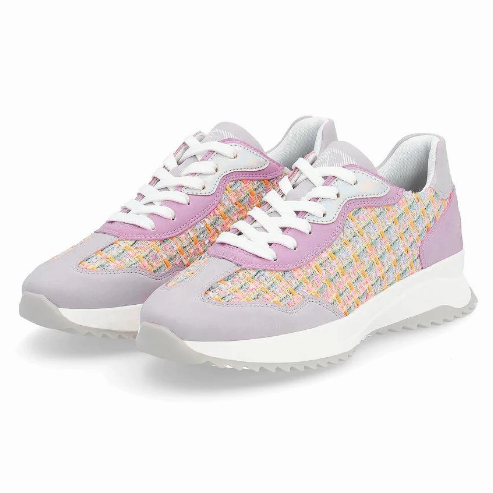 Shoes With Support For Walking Rieker W1300 Dhara Pastel Multi Leather Sneaker (Women's)