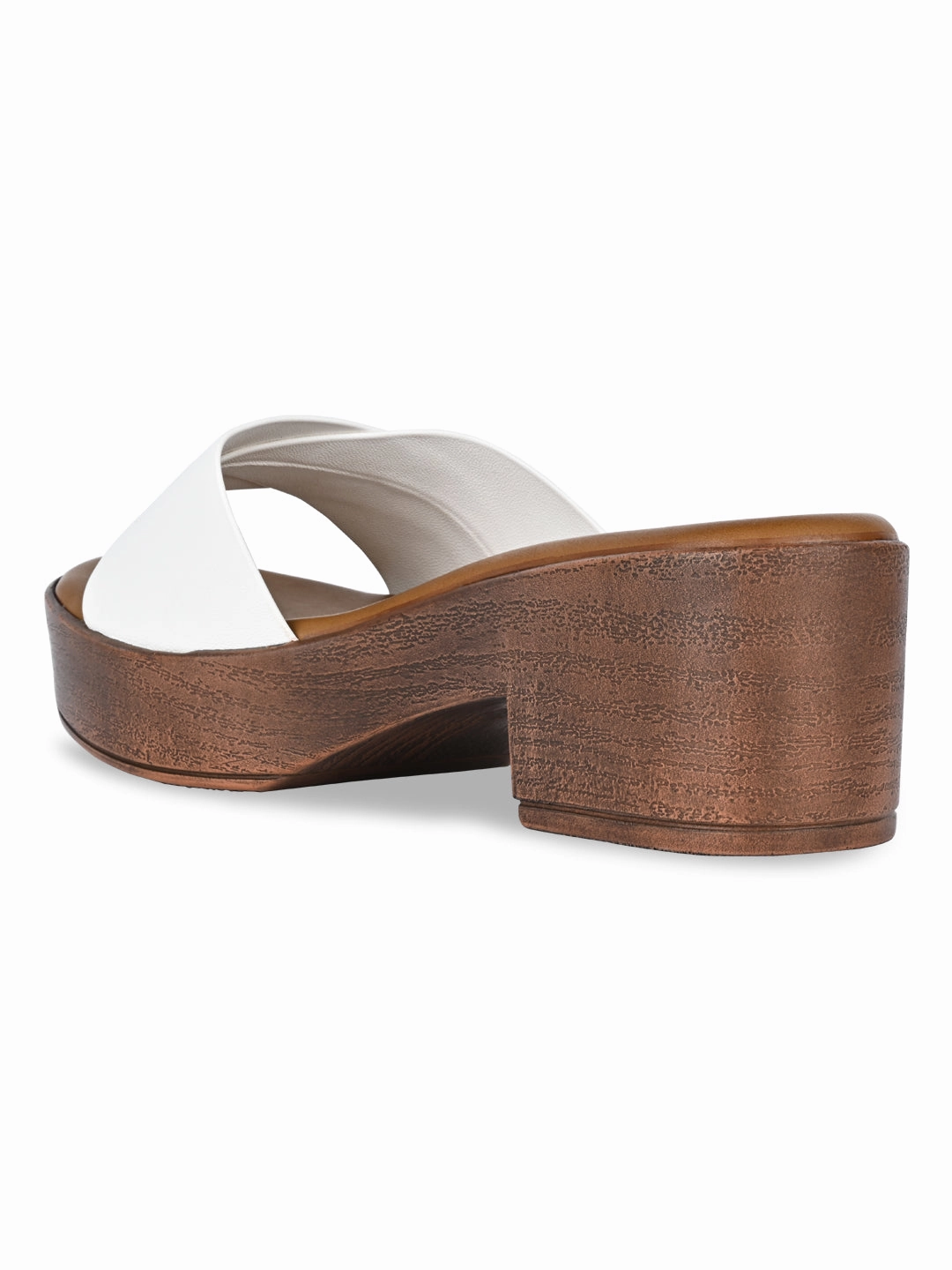 Sparkly High Heel Pumps Rocia By Regal White Women Casual Box Heel Sandals