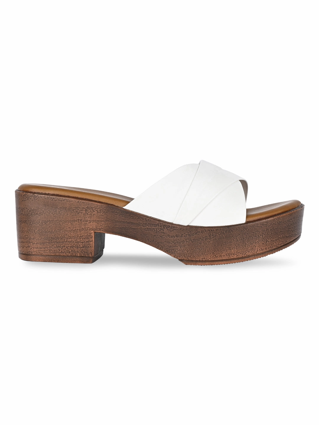 Rocia By Regal White Women Casual Box Heel Sandals High Heel Tim Boots