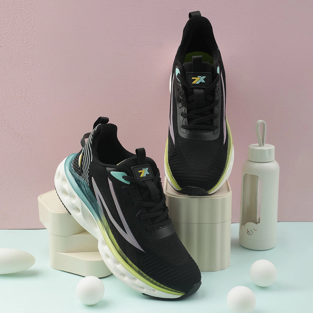 Running Shoes Good For Supination Leap7x Black Sports Running Shoes For Men NEPTUNE-1E By Liberty