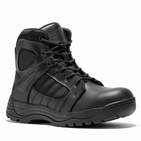 Minimal Hiking Boots Botas Pro Black Men's 6 inch Side Zipper Rubber Sole Tactical Boots BMP111BK
