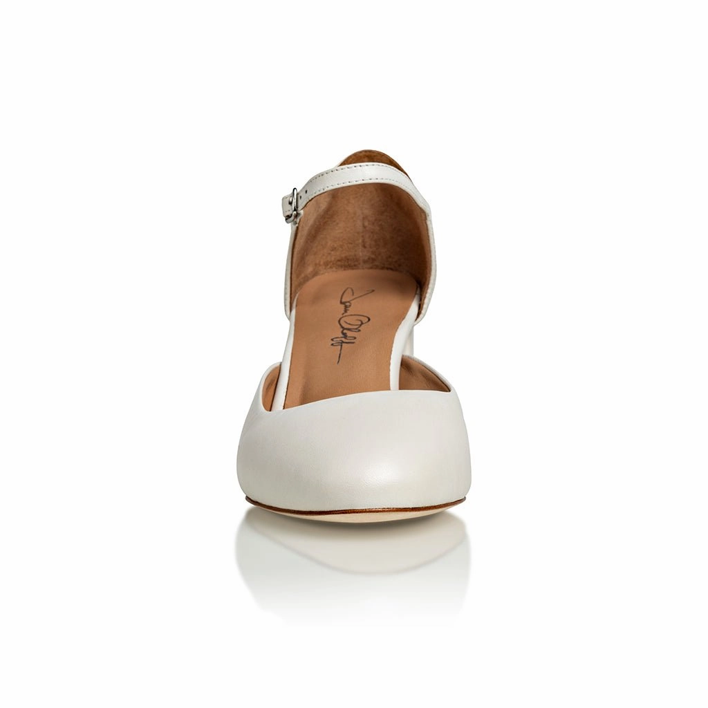 Knee High Boots High Heel Sally Off White Mestico Luxury Nappa