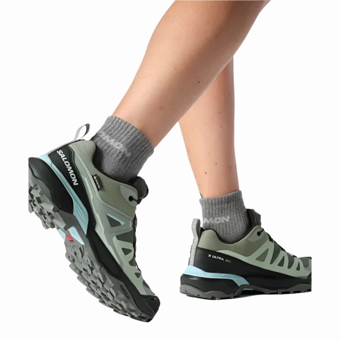 Hiking Shoes Michelin Salomon Womens Trainer X Ultra 360 GTX Sedona Sage/Black/Sea Foam