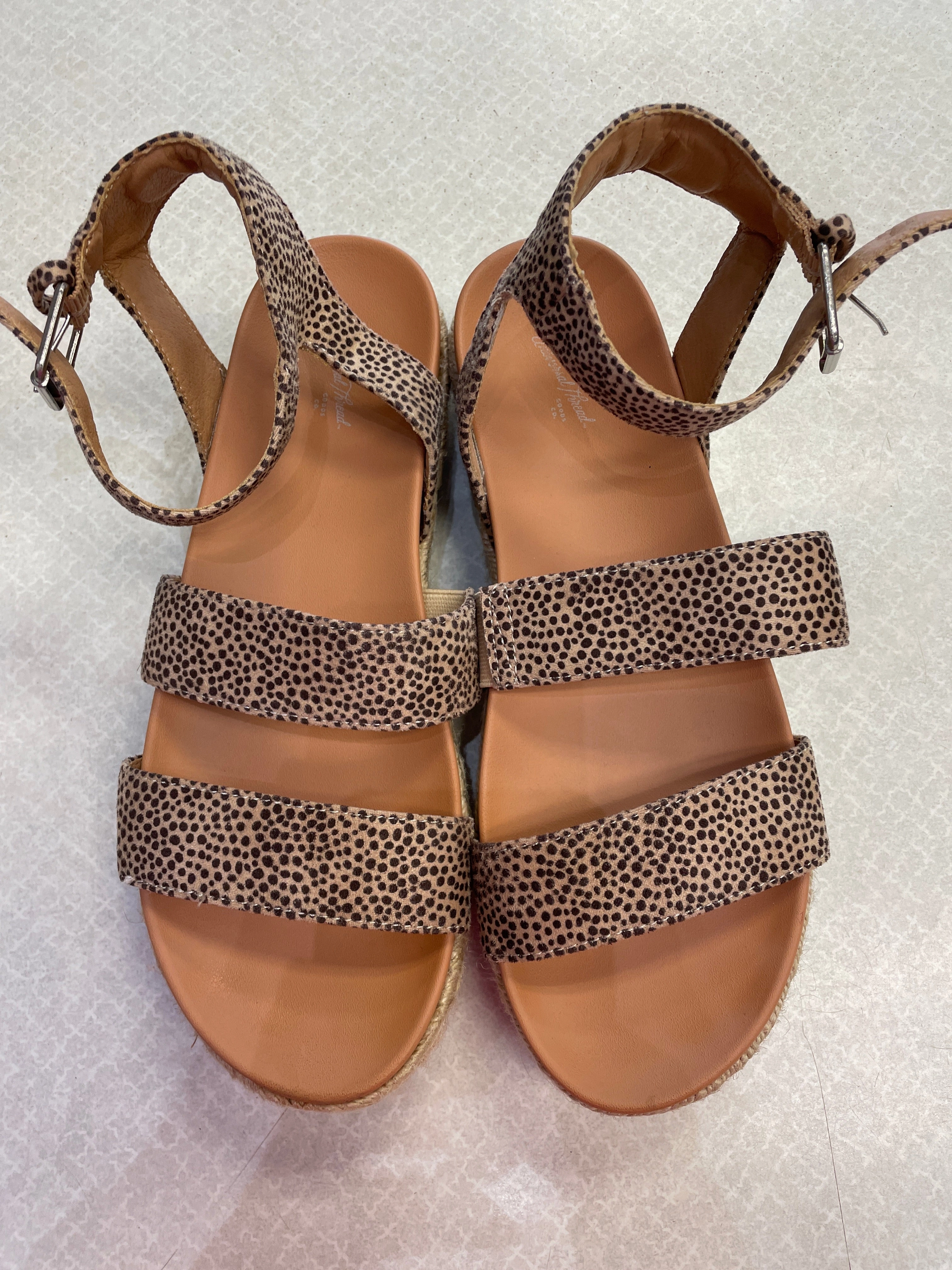 Sandals Heels Platform By Universal Thread In Animal Print, Size: 10 Aldo High Heel Mules