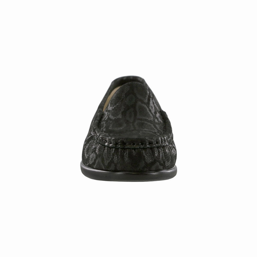 Best Walking Travel Shoes SAS Simplify Loafer Nero Snake (Women's)