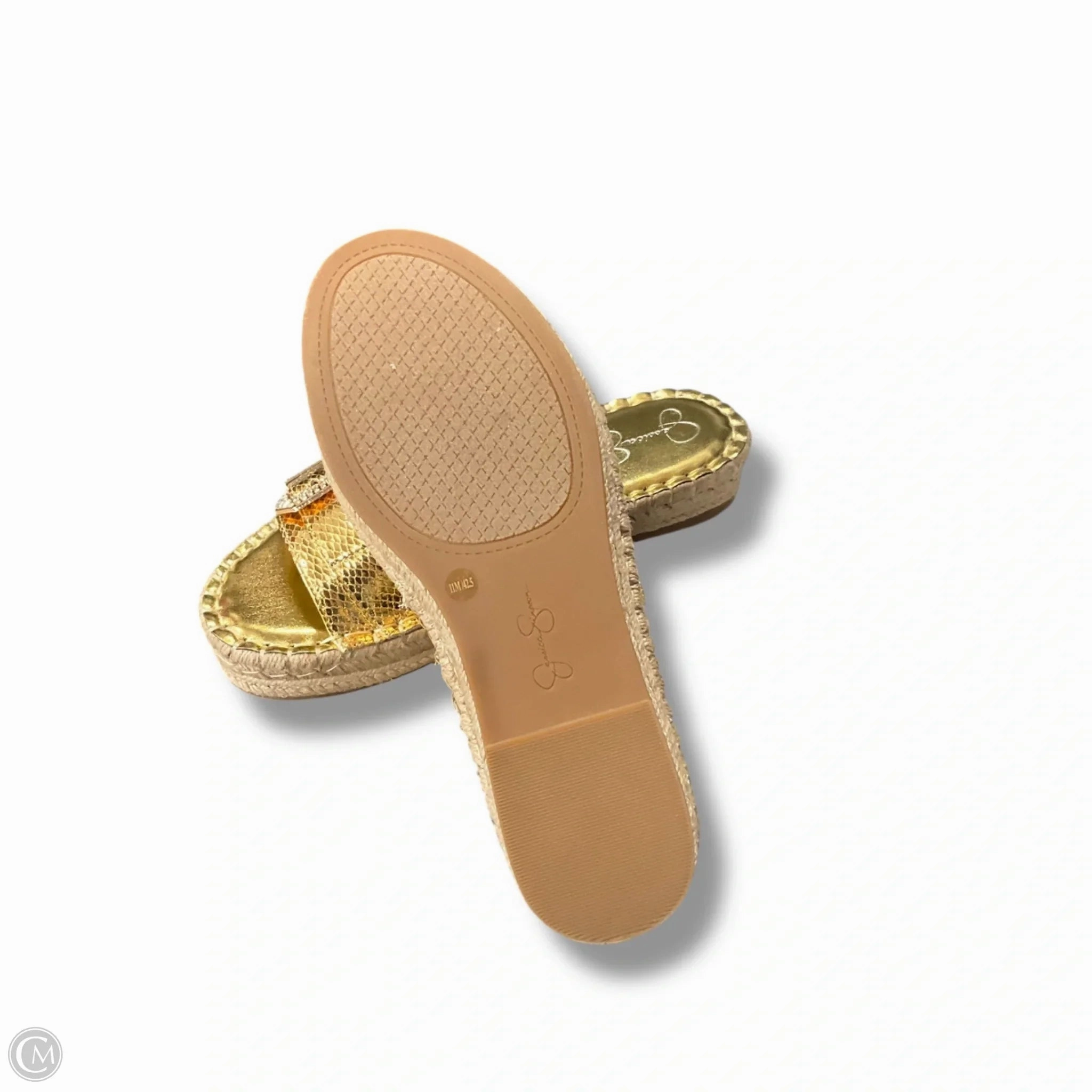 Sandals Heels Platform By Jessica Simpson In Gold, Size: 11 Clog High Heels