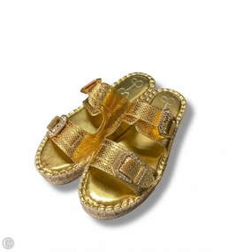 Sandals Heels Platform By Jessica Simpson In Gold, Size: 11 Summer High Heels