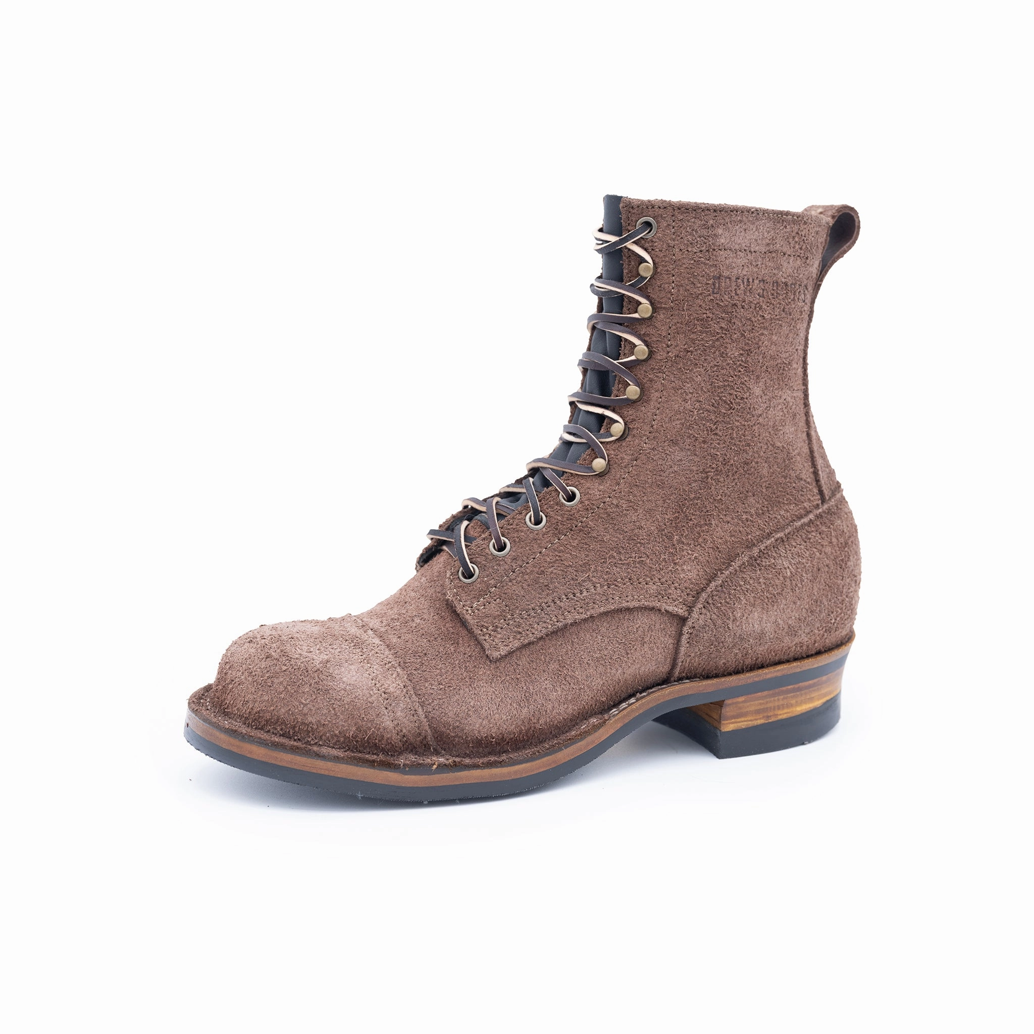 Drew's 8-Inch Contractor - Brown Roughout Toe Cap Work Boots Catalog