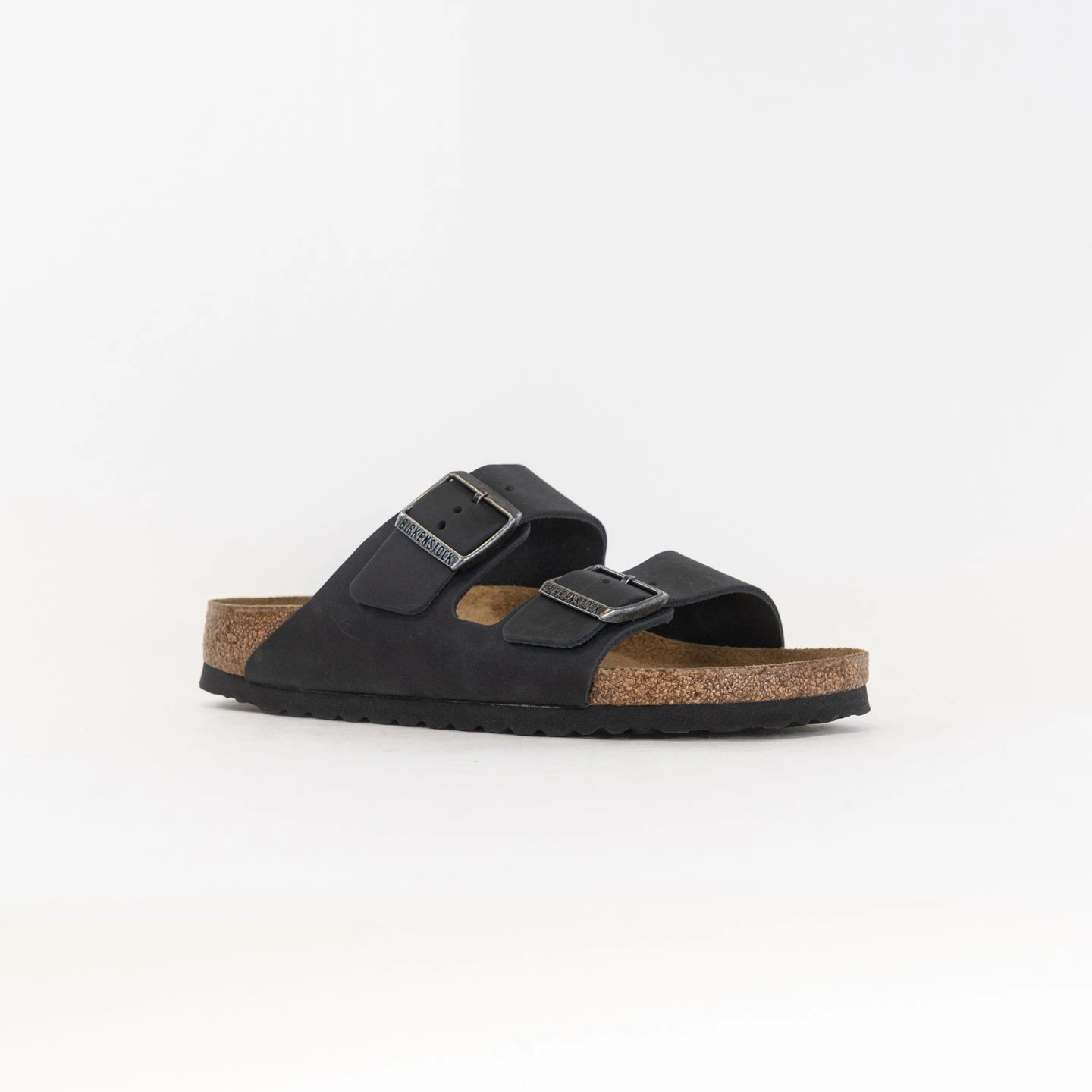 Oiled Leather Birkenstock Arizona Soft Footbed (Unisex) - Black Oiled Leather