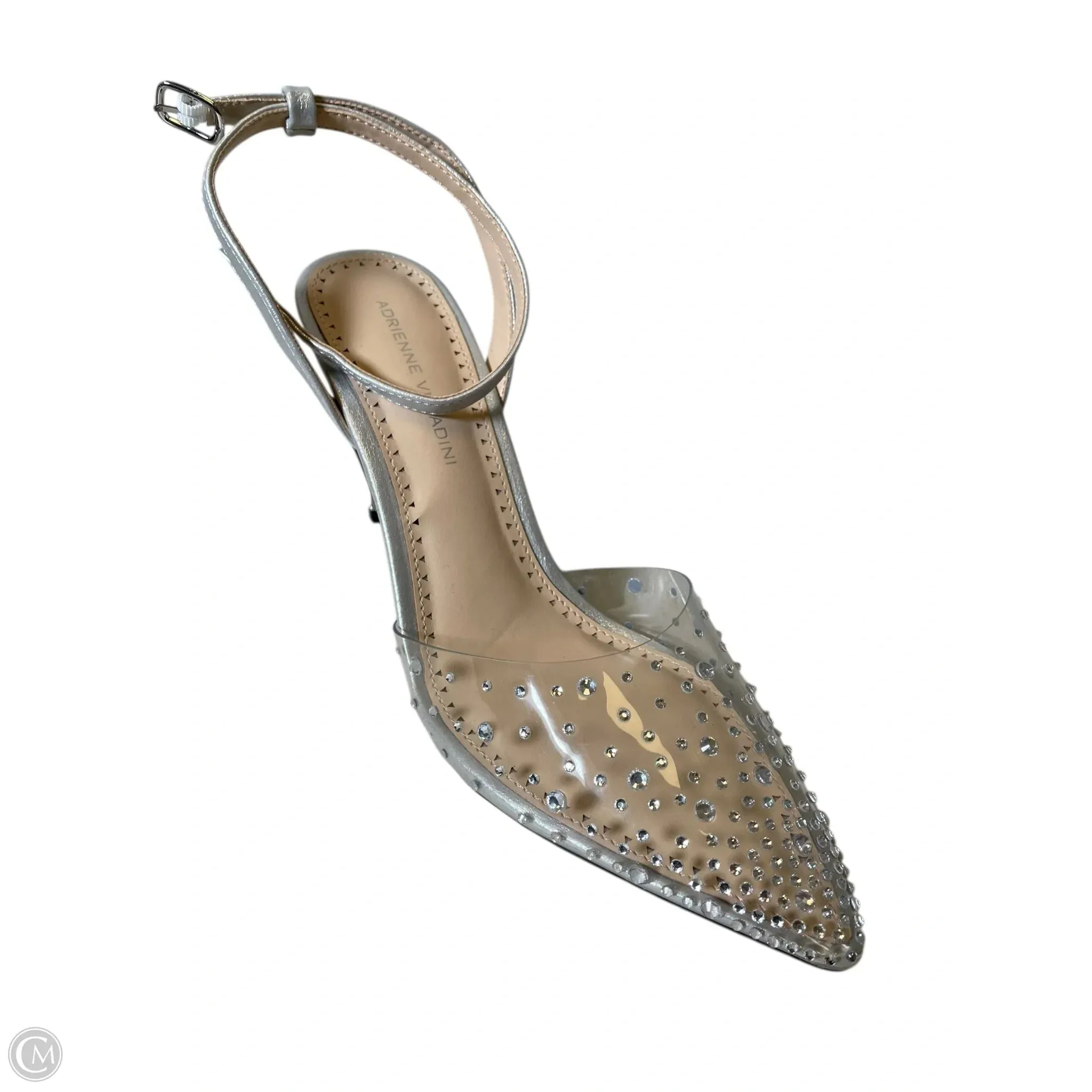 High End High Heels Shoes Heels Kitten By Adrienne Vittadini In Silver, Size: 8.5