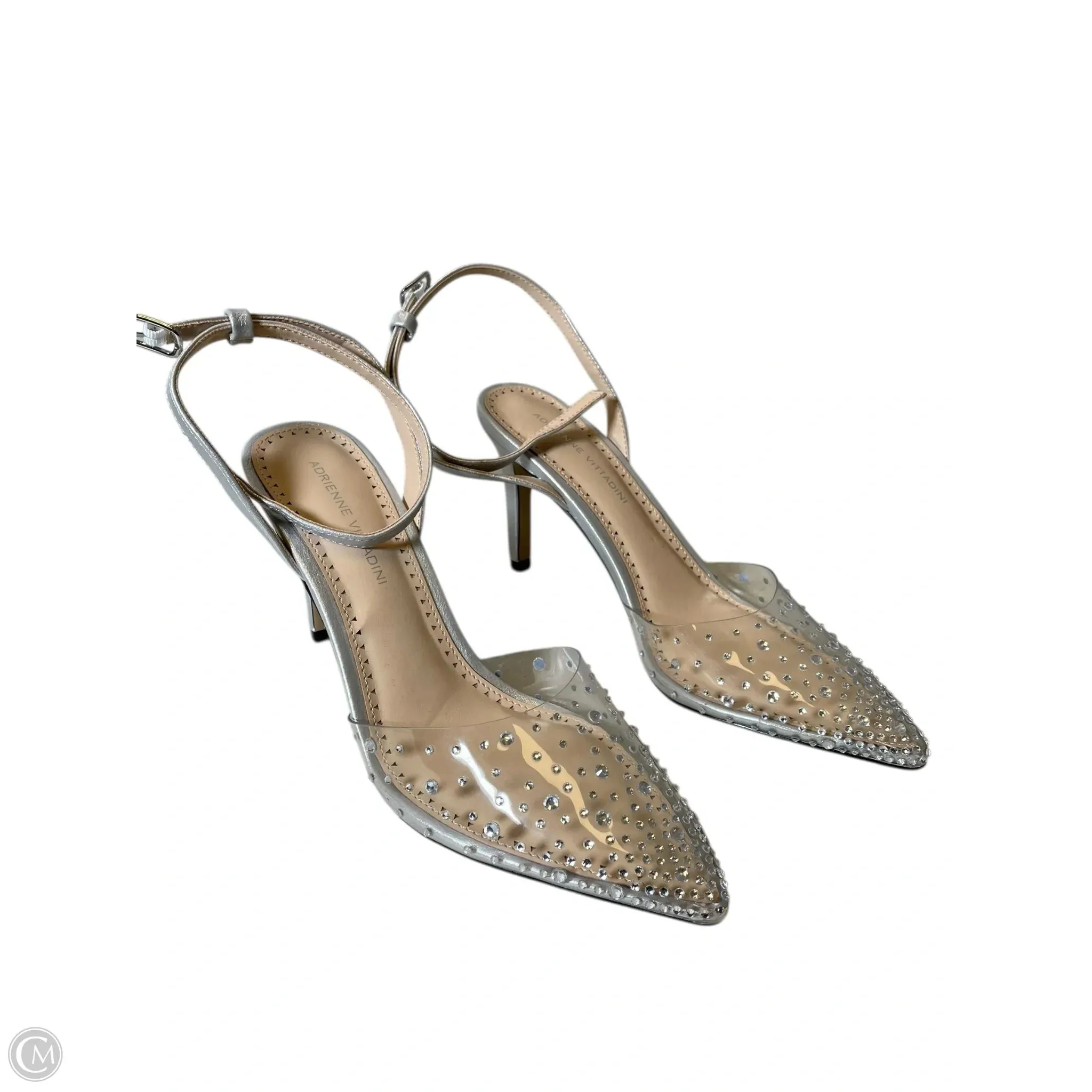 Shoes Heels Kitten By Adrienne Vittadini In Silver, Size: 8.5 Tweens Heels