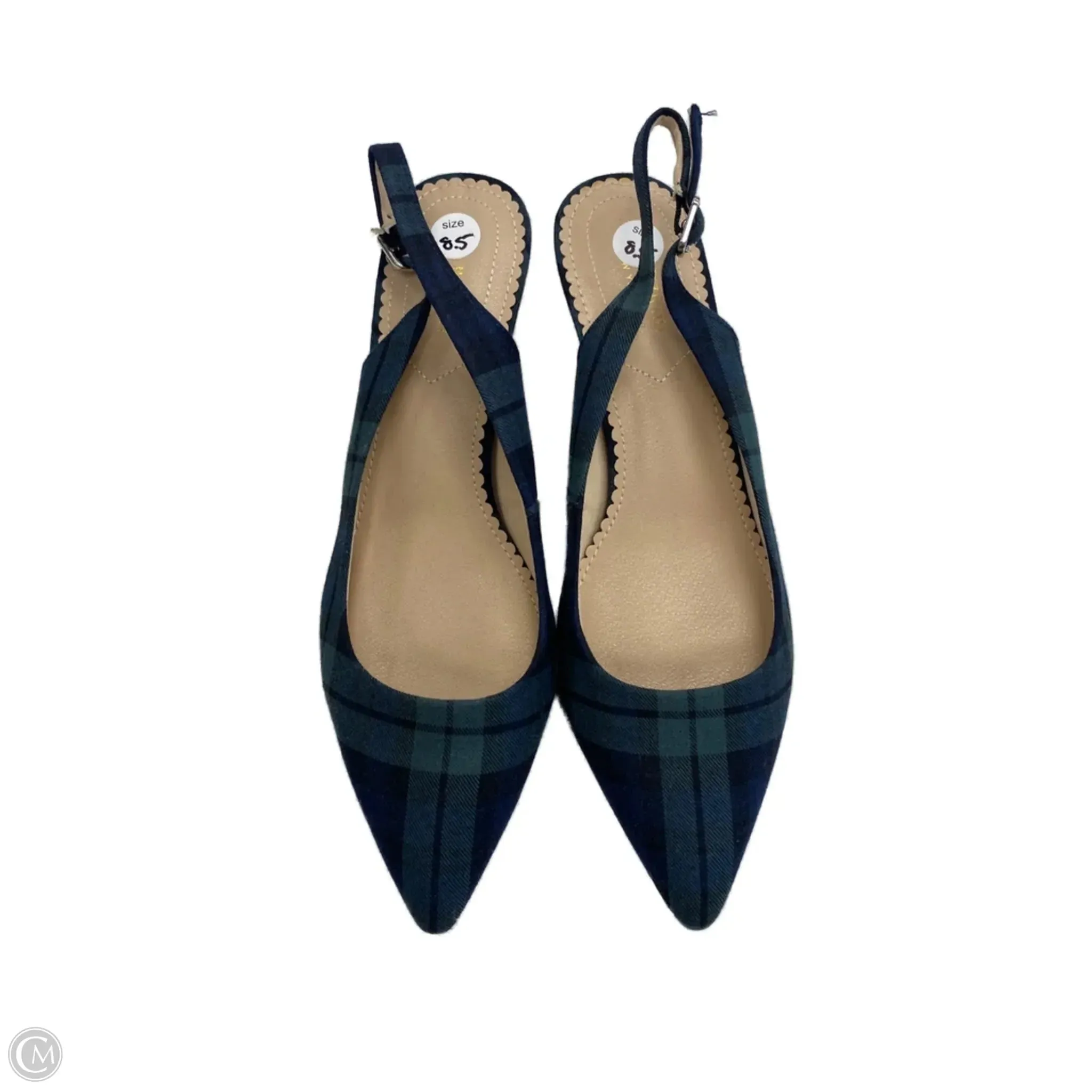Shoes Heels Kitten By Isaac Mizrahi In Plaid Pattern, Size: 8.5 Stiletto High Heel