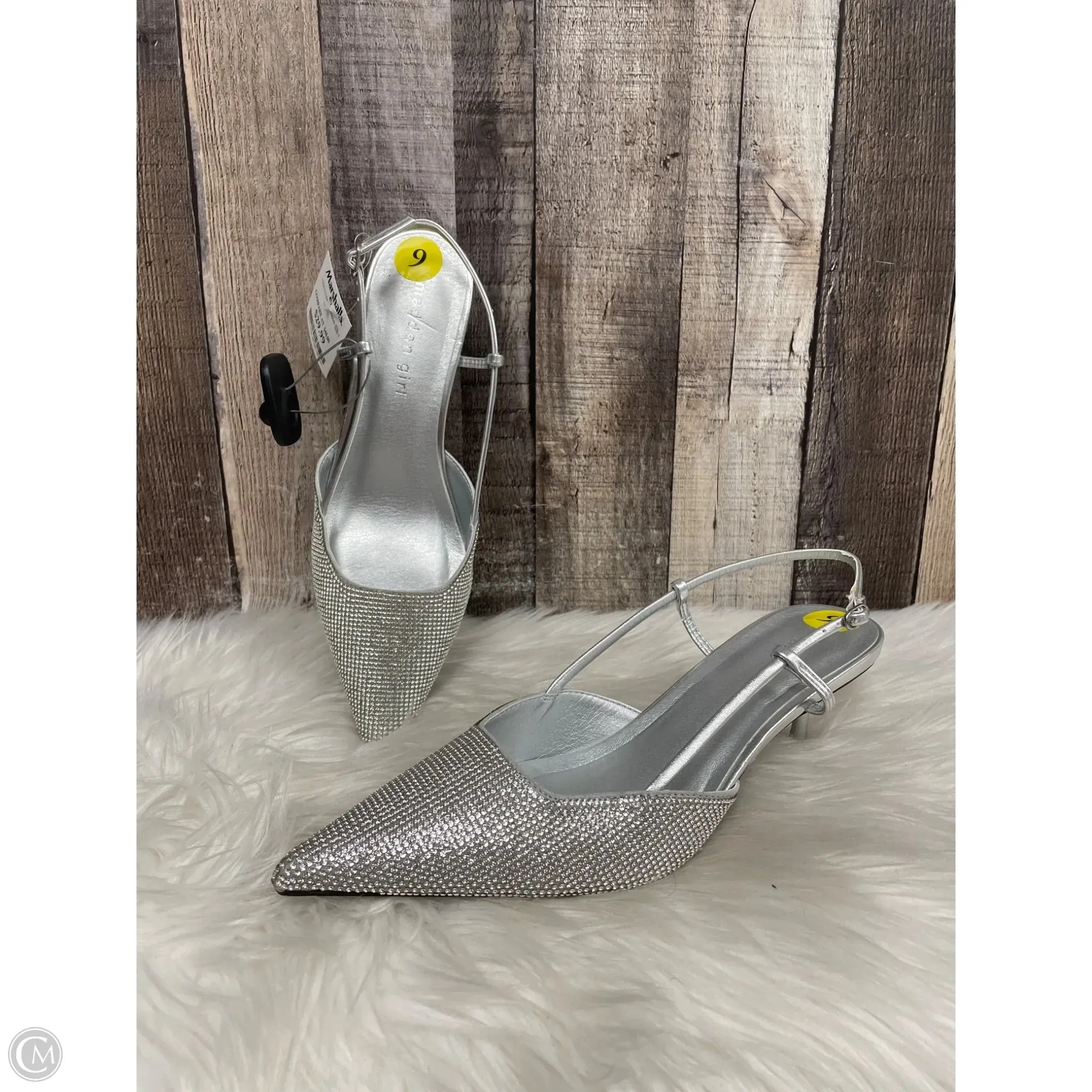 Shoes Heels Kitten By Madden Girl In Silver, Size: 9 High Heels Pregnant