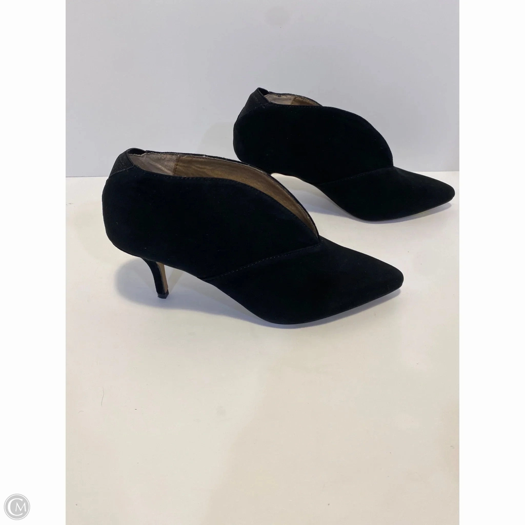 Ankle High Heel Shoes Shoes Heels Kitten By Adrienne Vittadini In Black, Size: 7.5